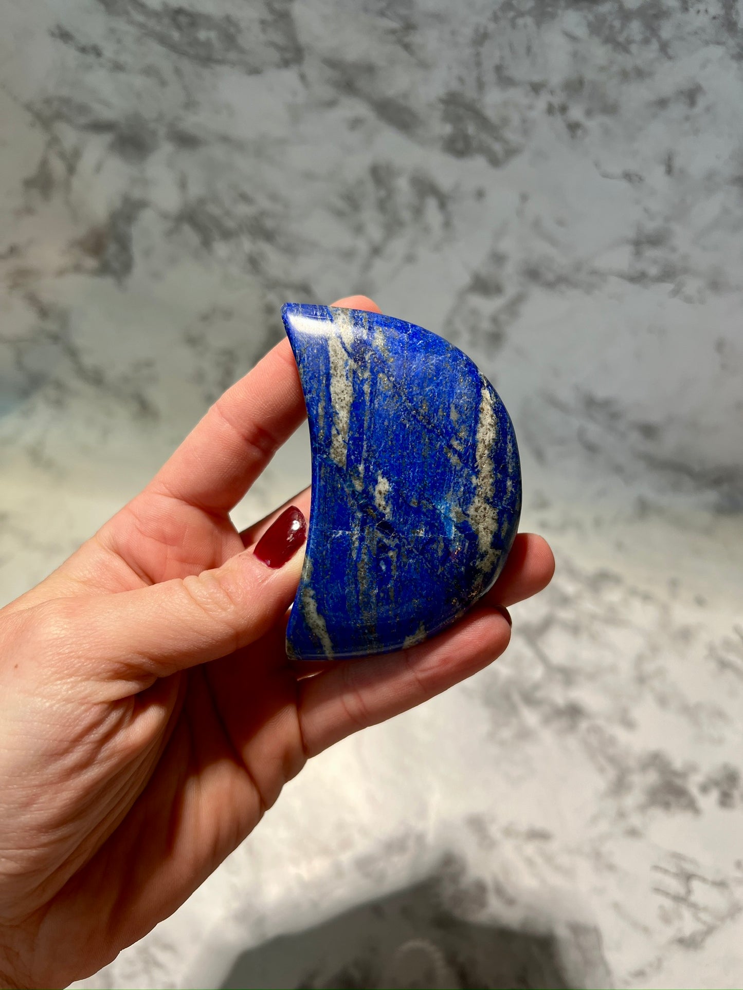 Lapis Moon Carving