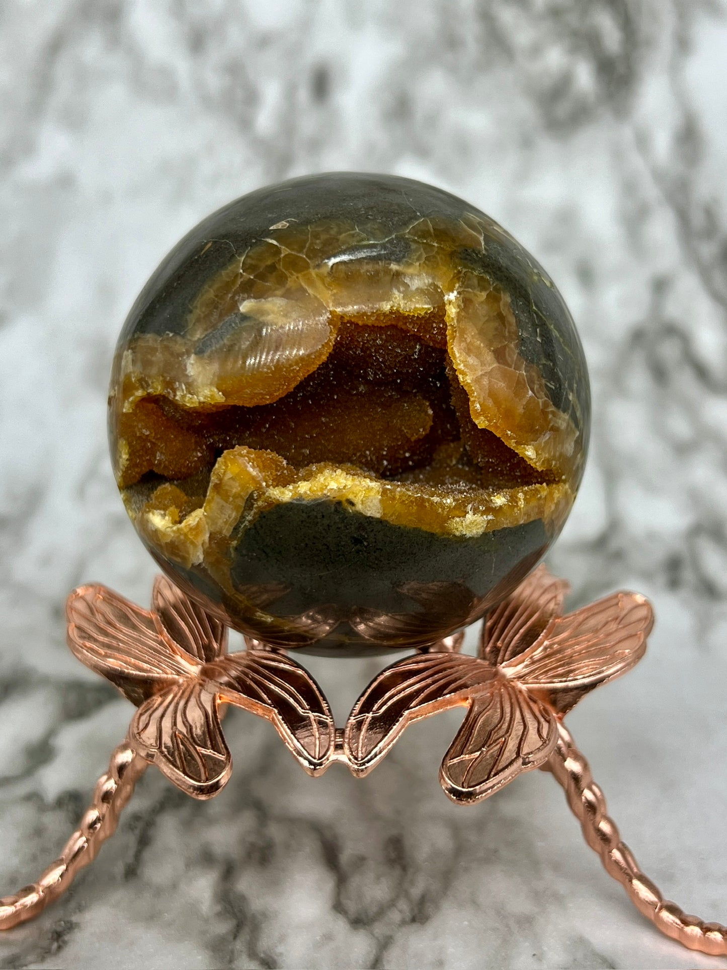 Septarian Druzy Sphere