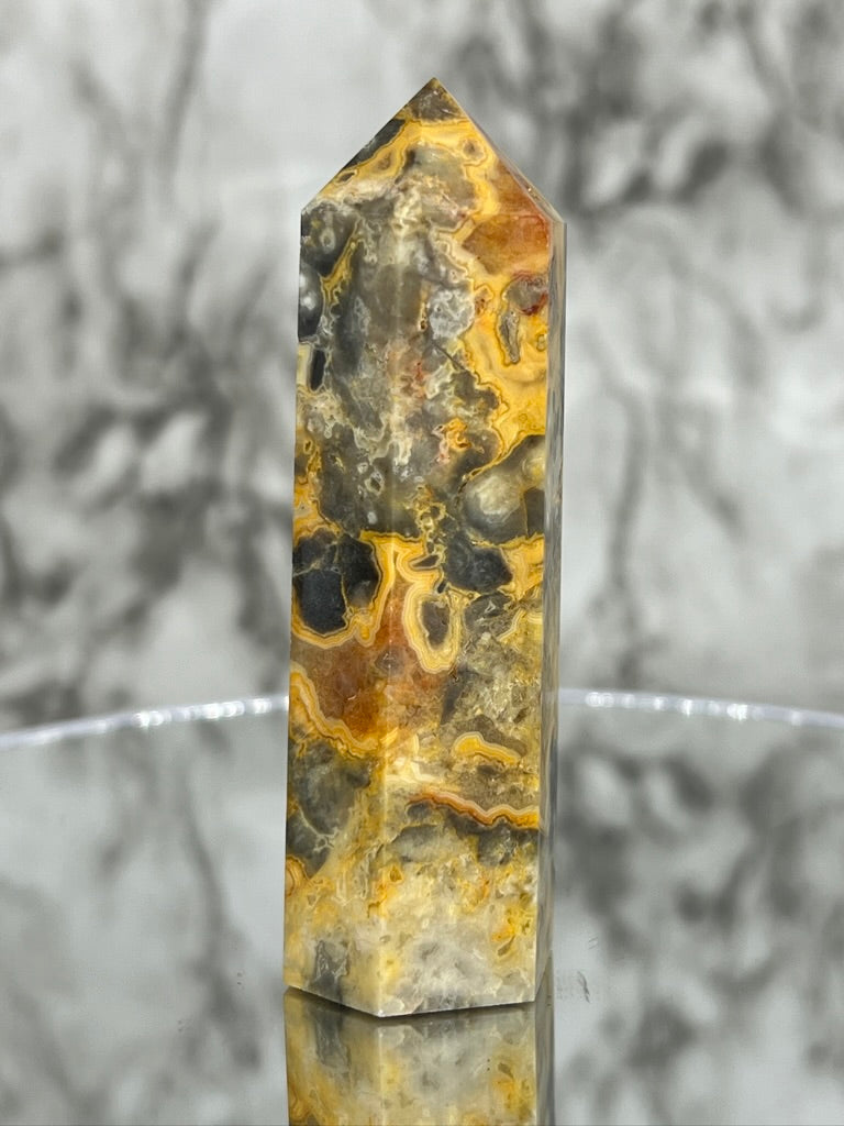 Yellow Crazy Lace Agate Point