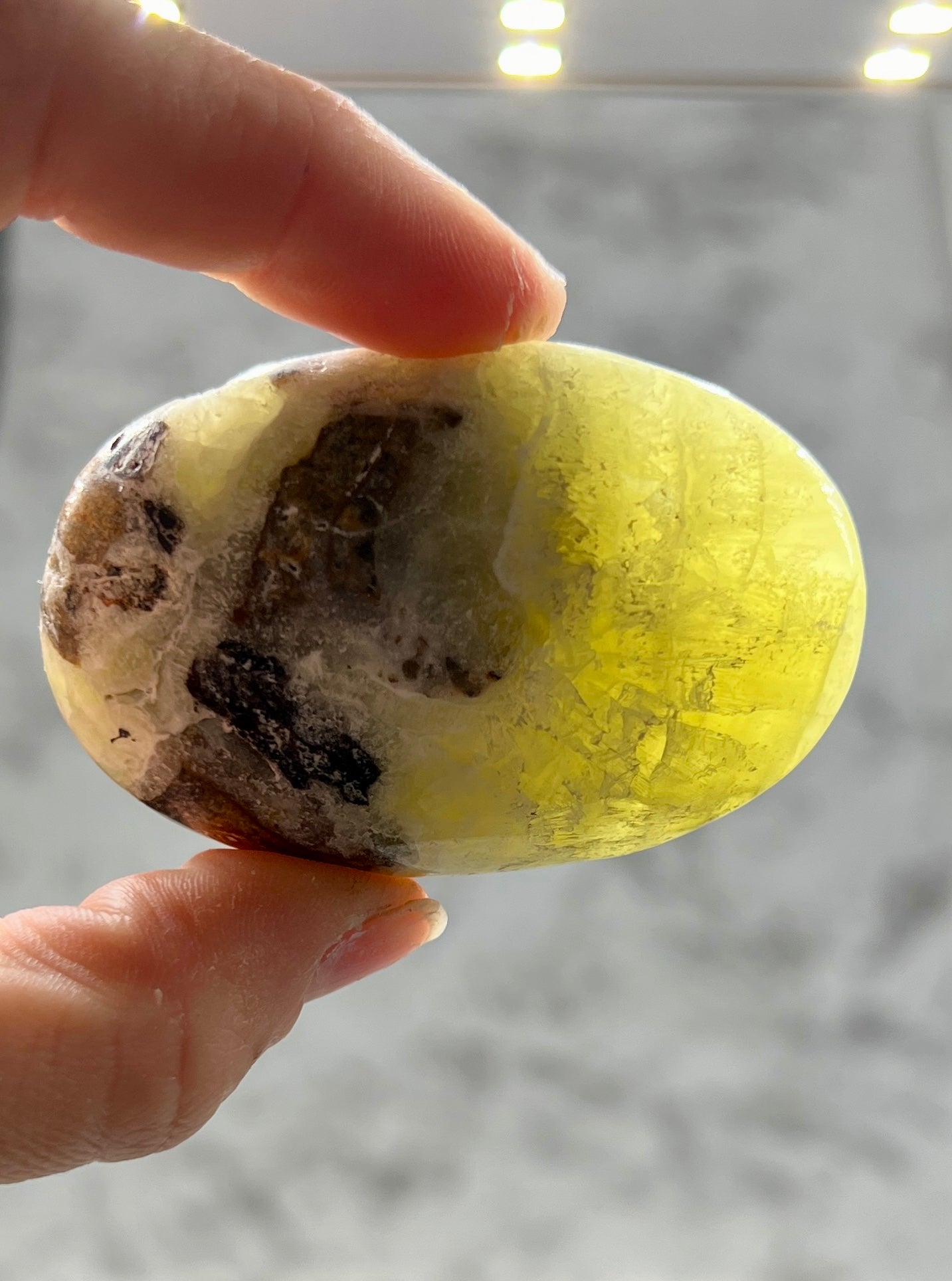 Brucite Palm Stone