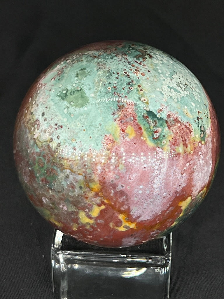 Orbicular Ocean Jasper Sphere