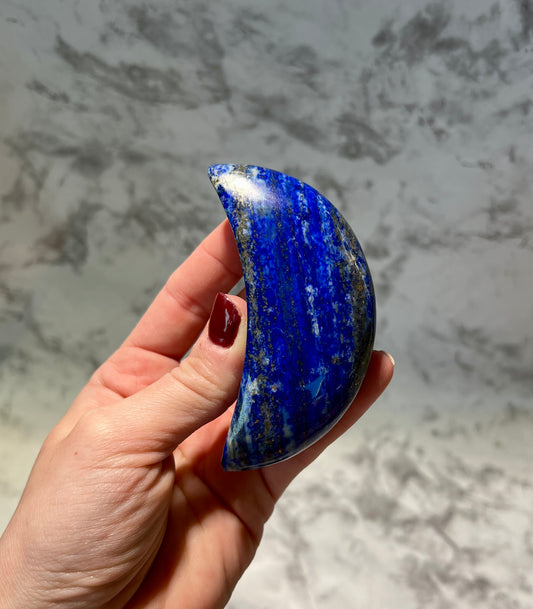 Lapis Moon Carving