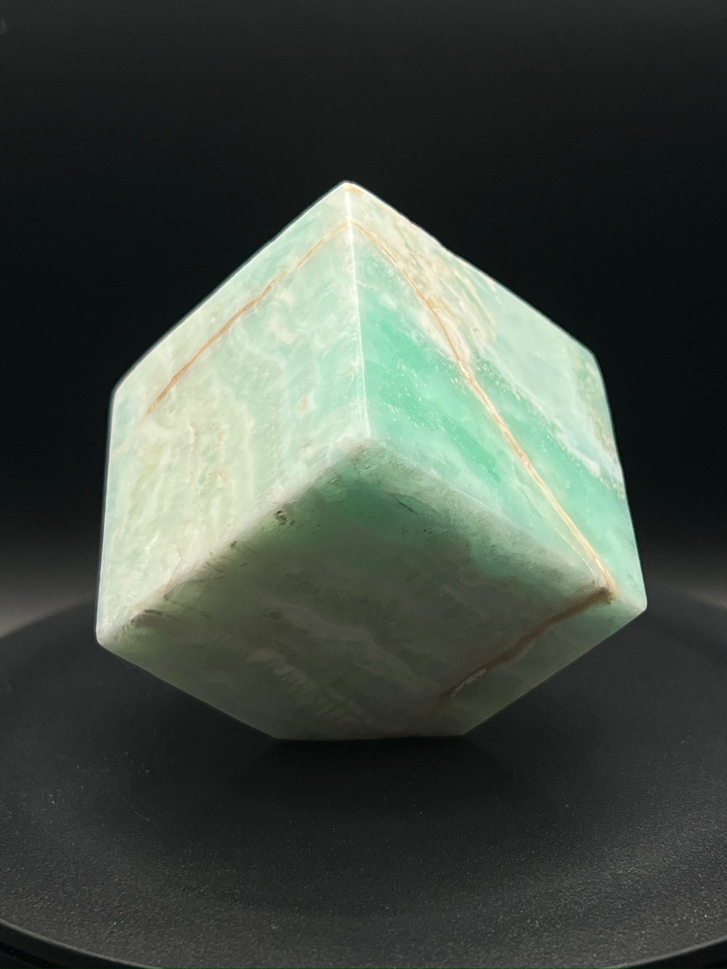 Blue Aragonite Cube Carving