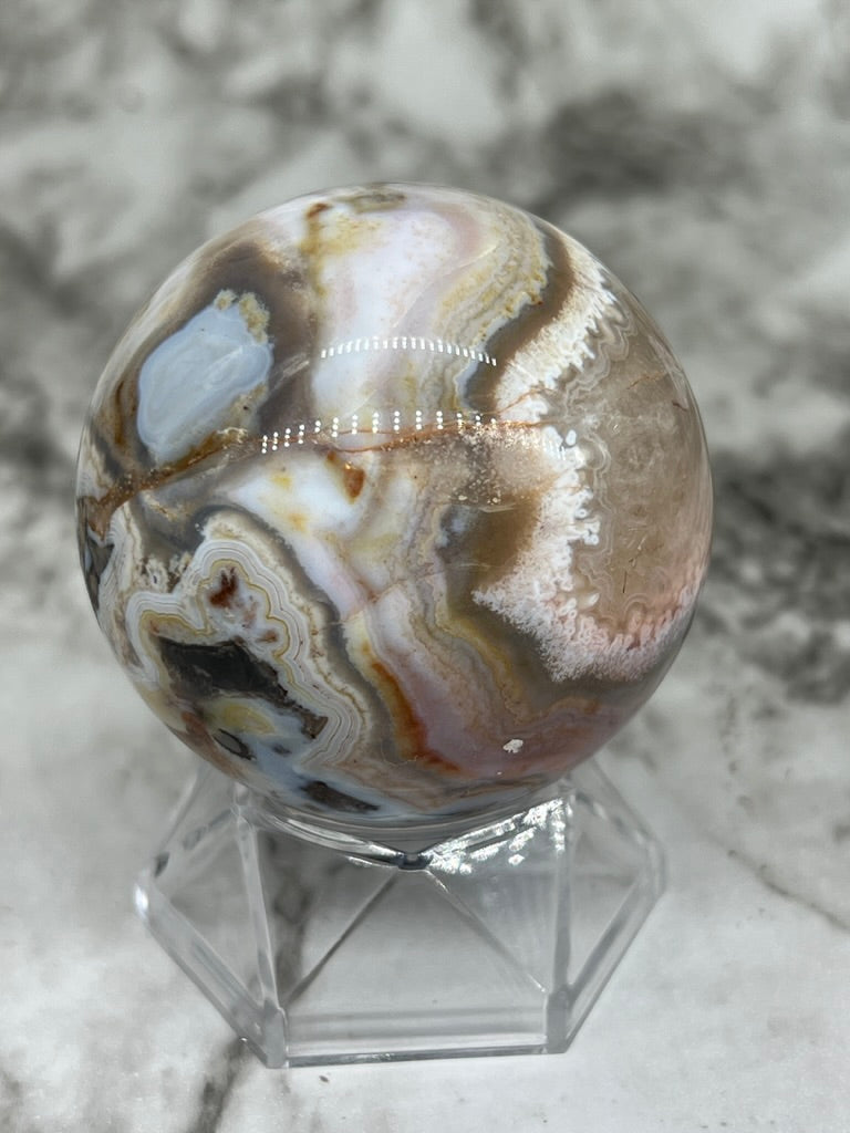 Mexico Crazy Lace Agate Sphere