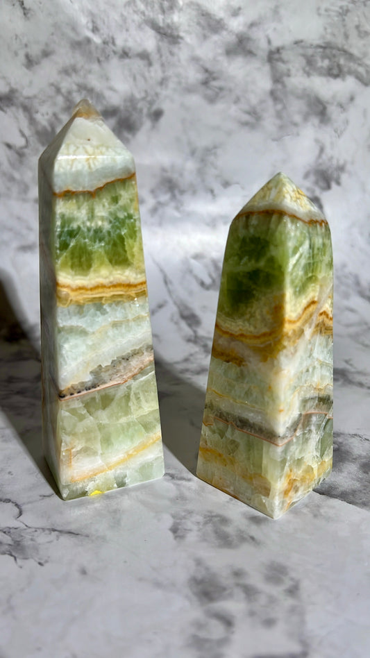 Green Calcite Tower