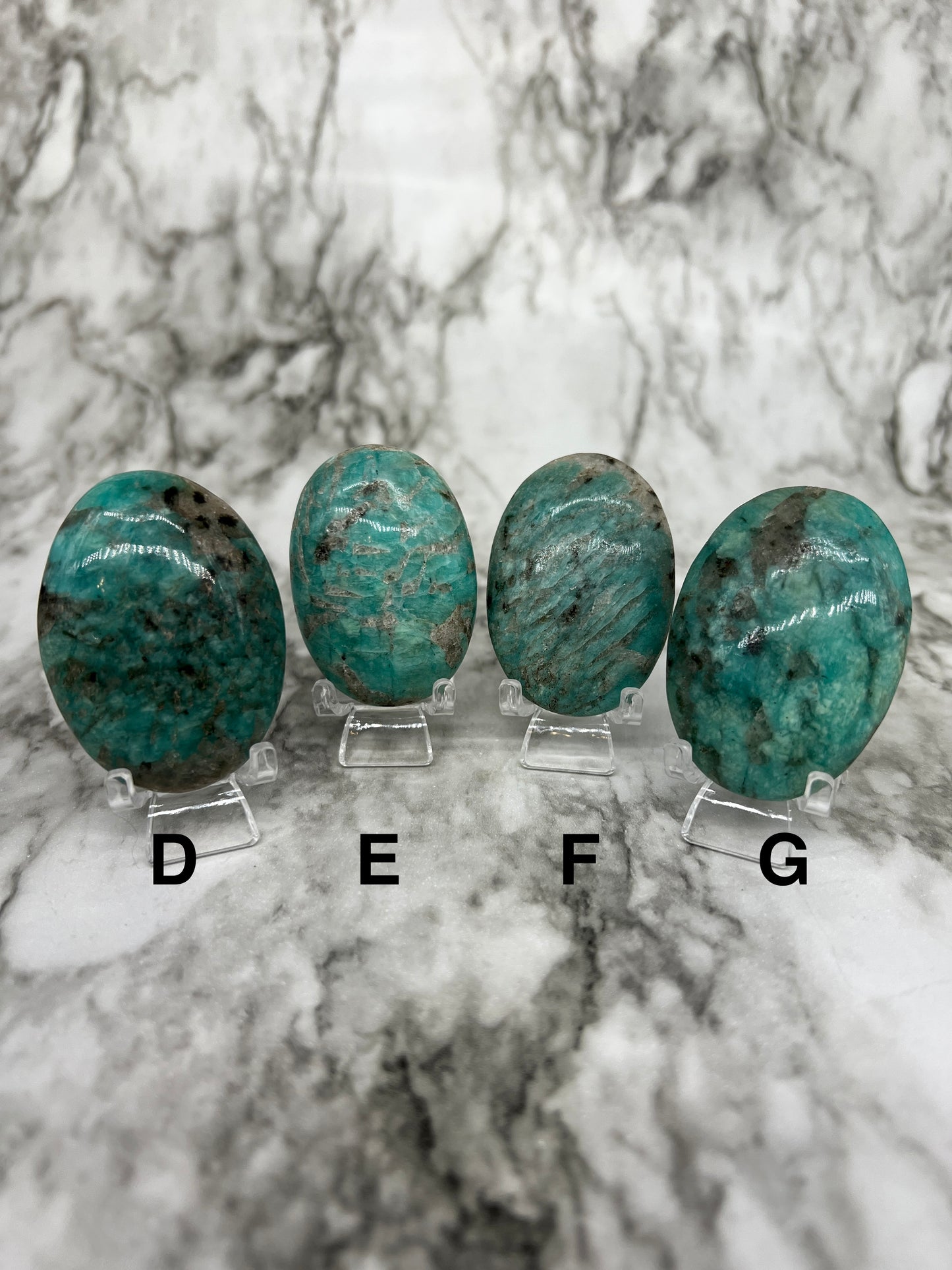 Amazonite & Smokey Quartz Palm Stone