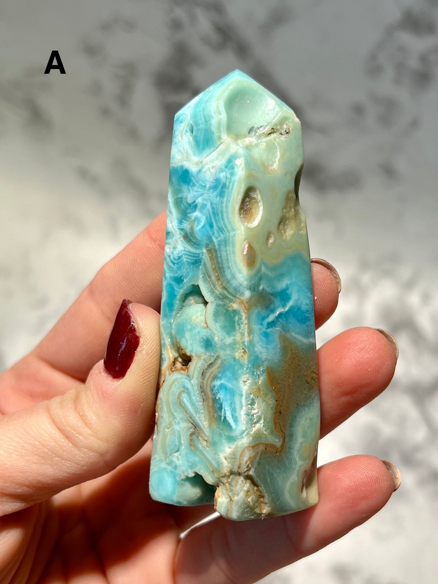 Blue Aragonite Tower