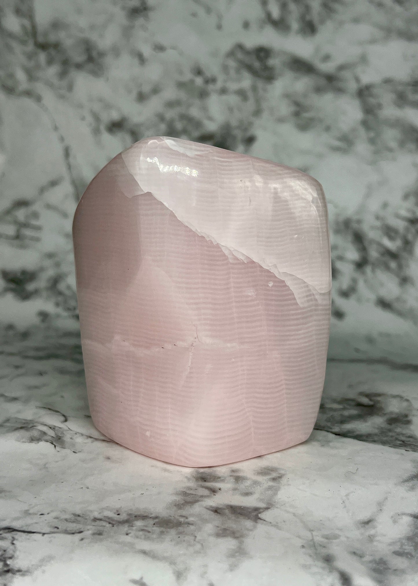 UV-Reactive Fingerprint Pink Mangano Calcite Freeform