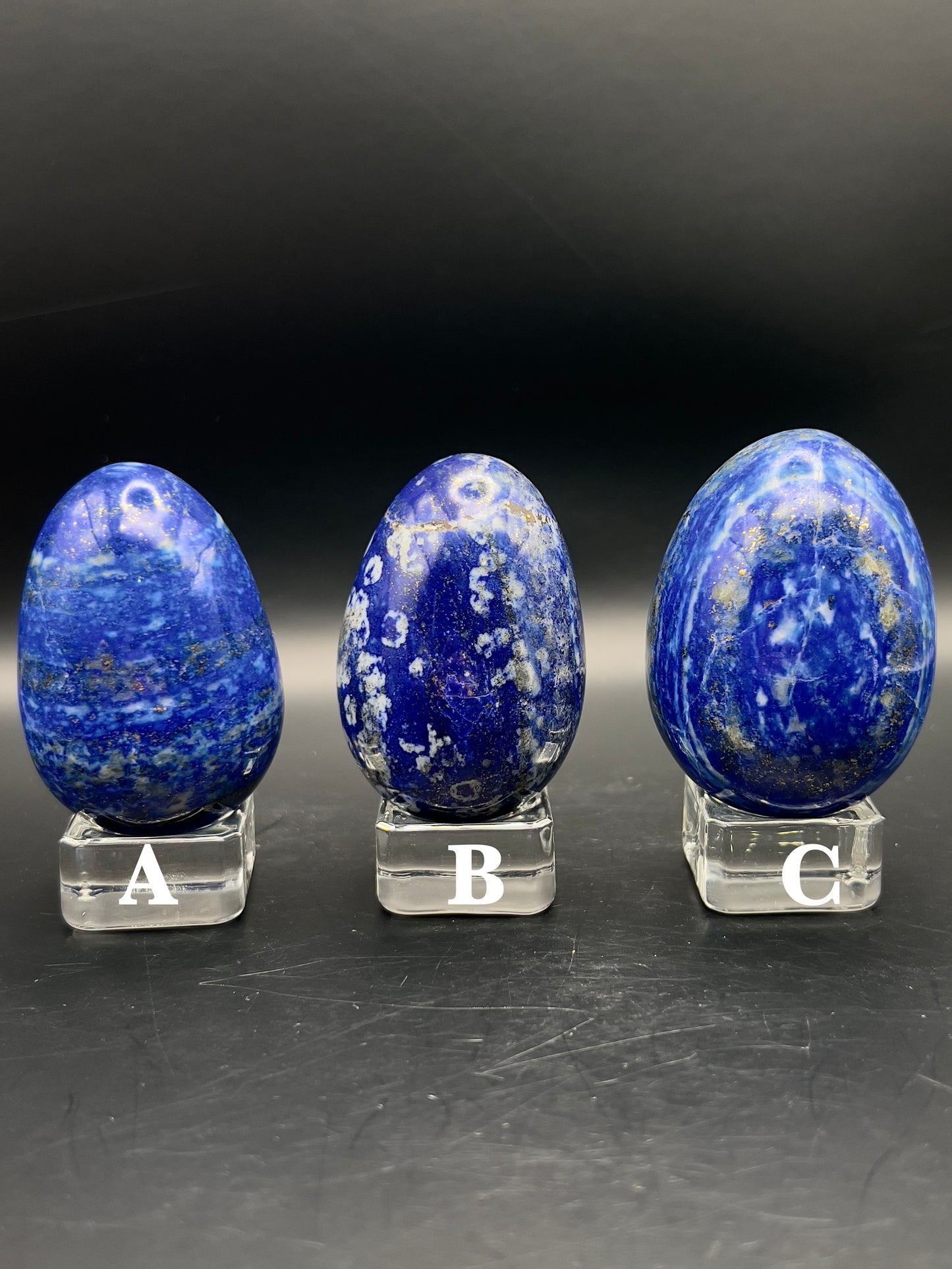 High Quality UV-Reactive Lapis Egg Carving