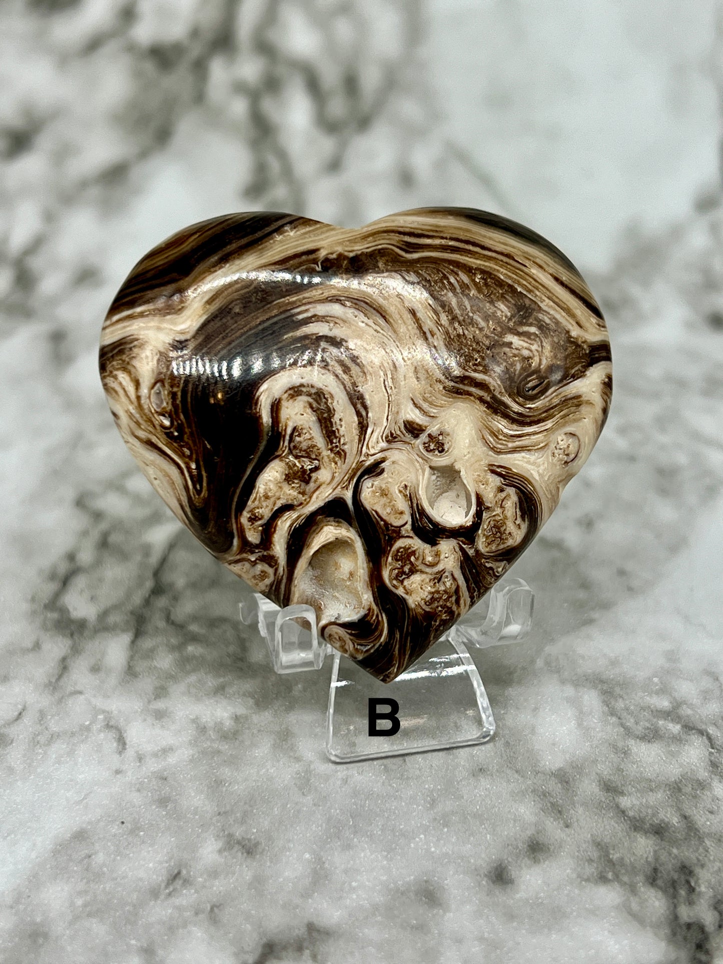 Chocolate Calcite Heart