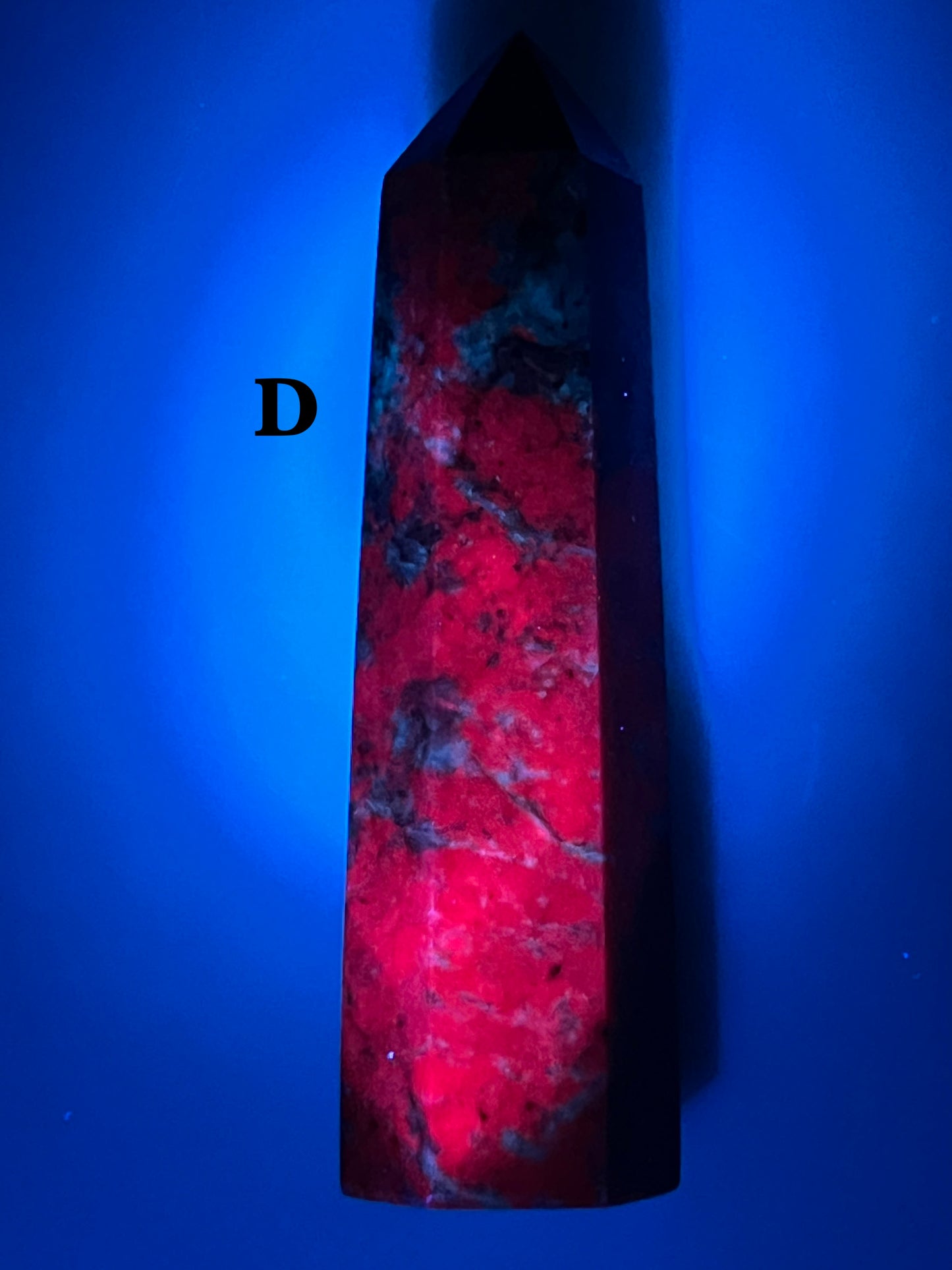 UV-Reactive Ruby Fuchsite Point