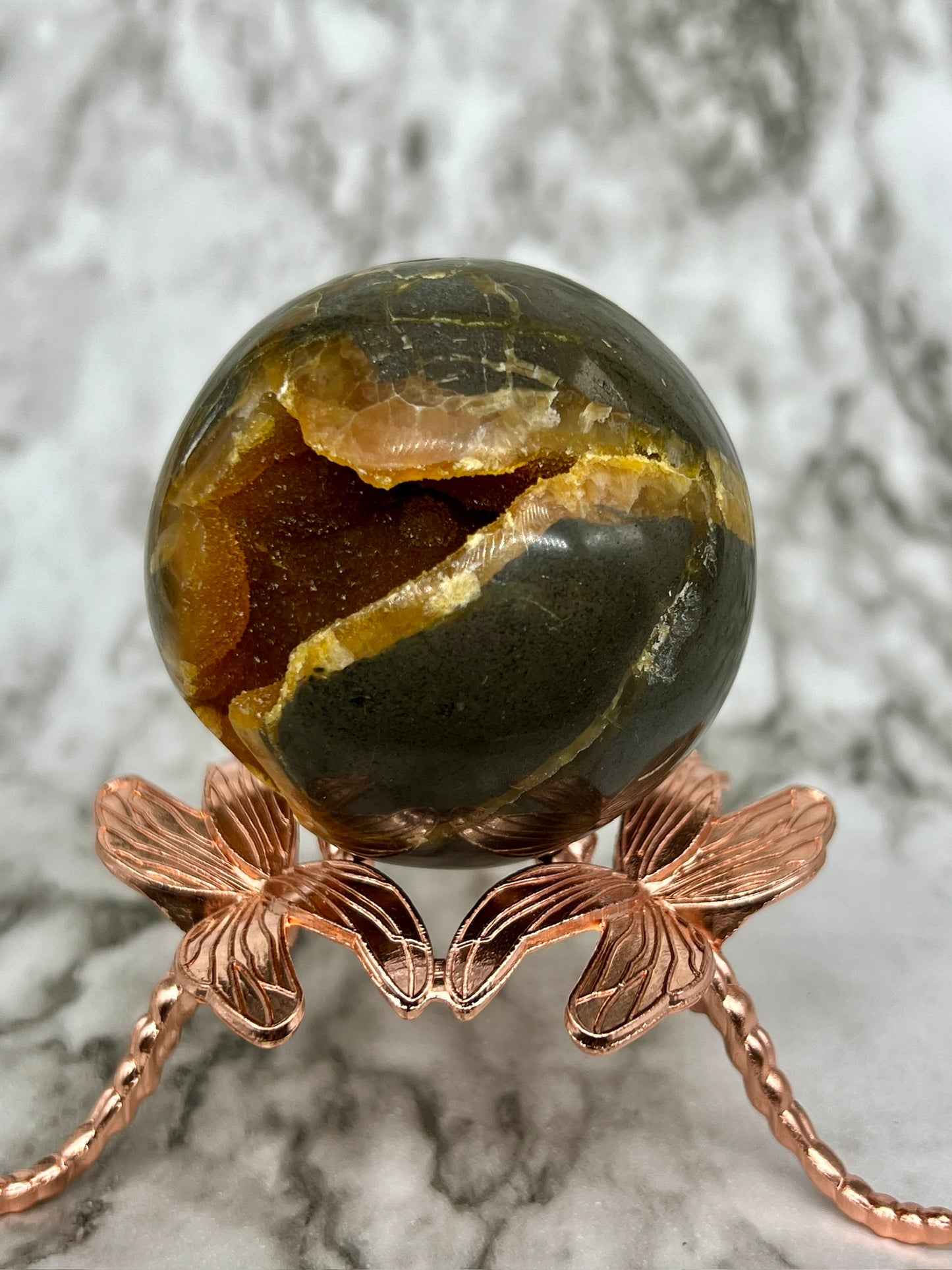 Septarian Druzy Sphere