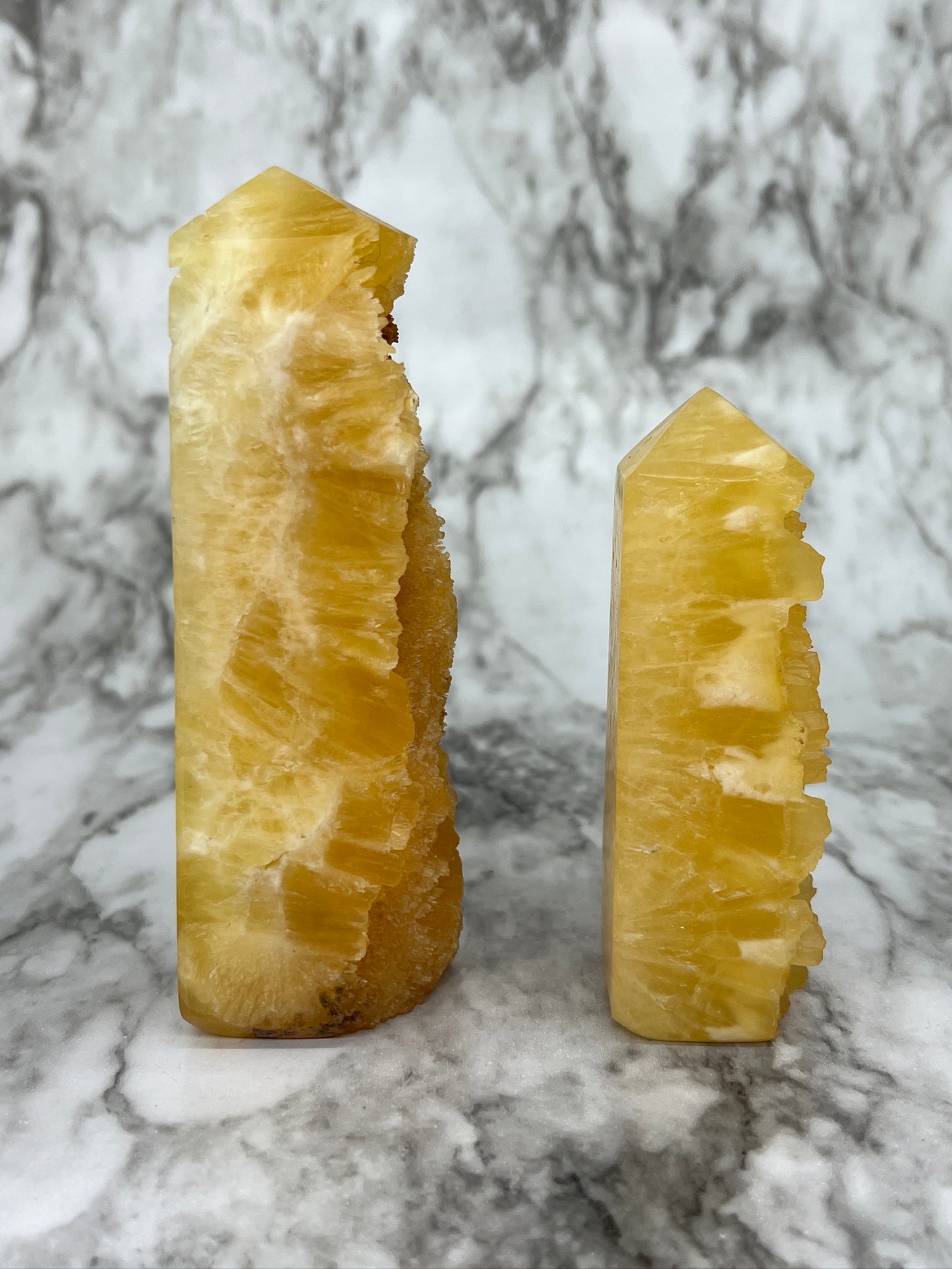 Orange Calcite Specimen Tower