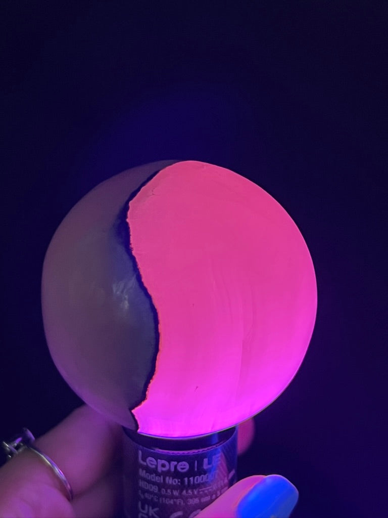 UV-Reactive Smokey-Pink Mangano Sphere