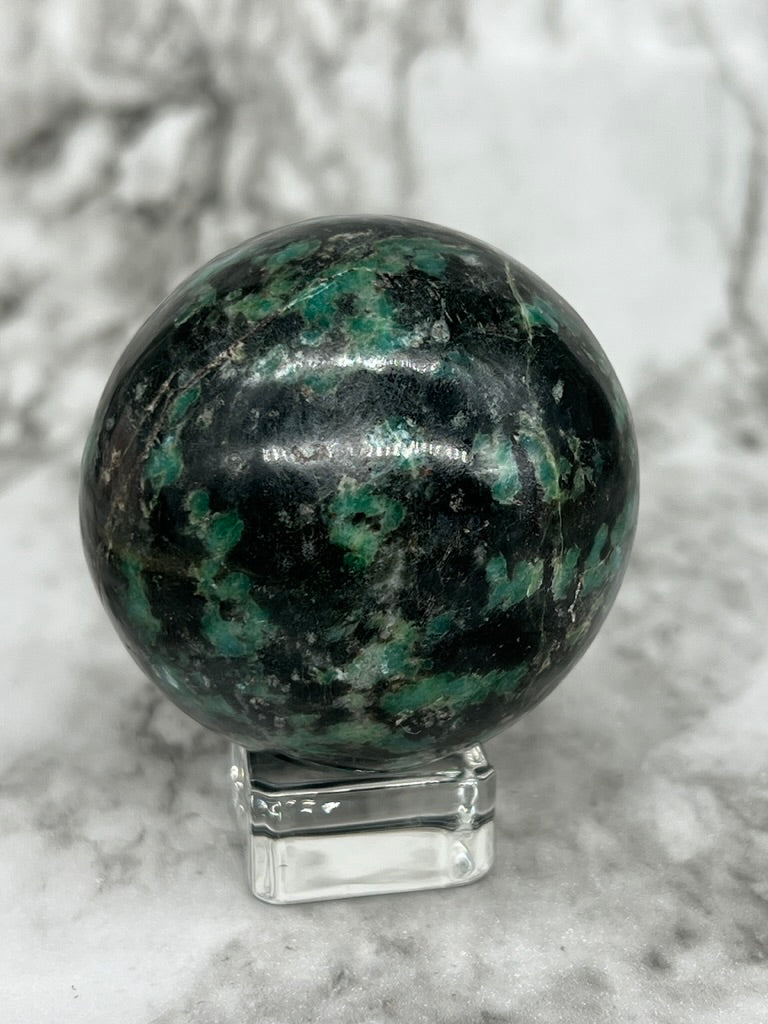 Hydrogrossular Garnet Sphere