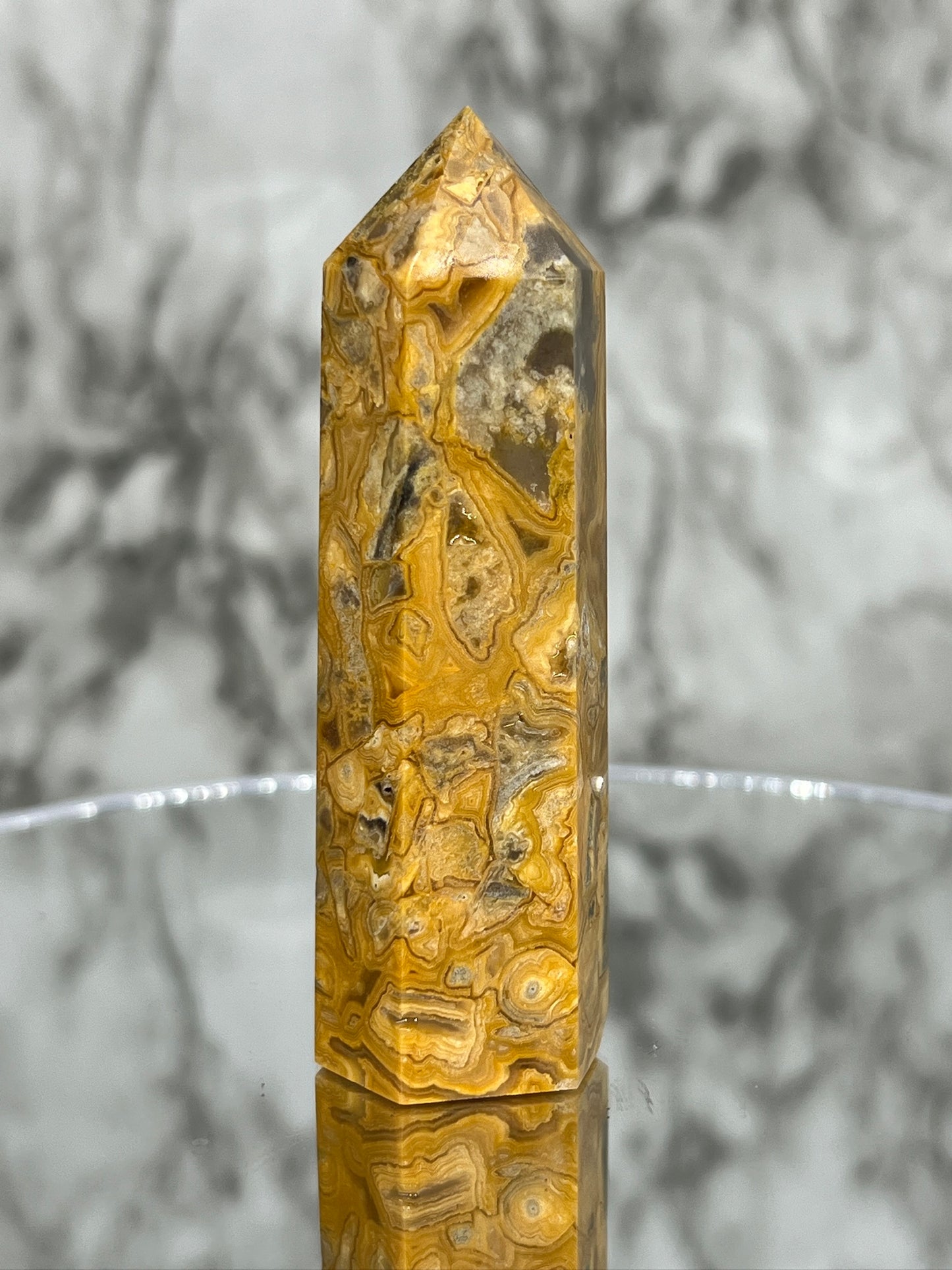 Yellow Crazy Lace Agate Point