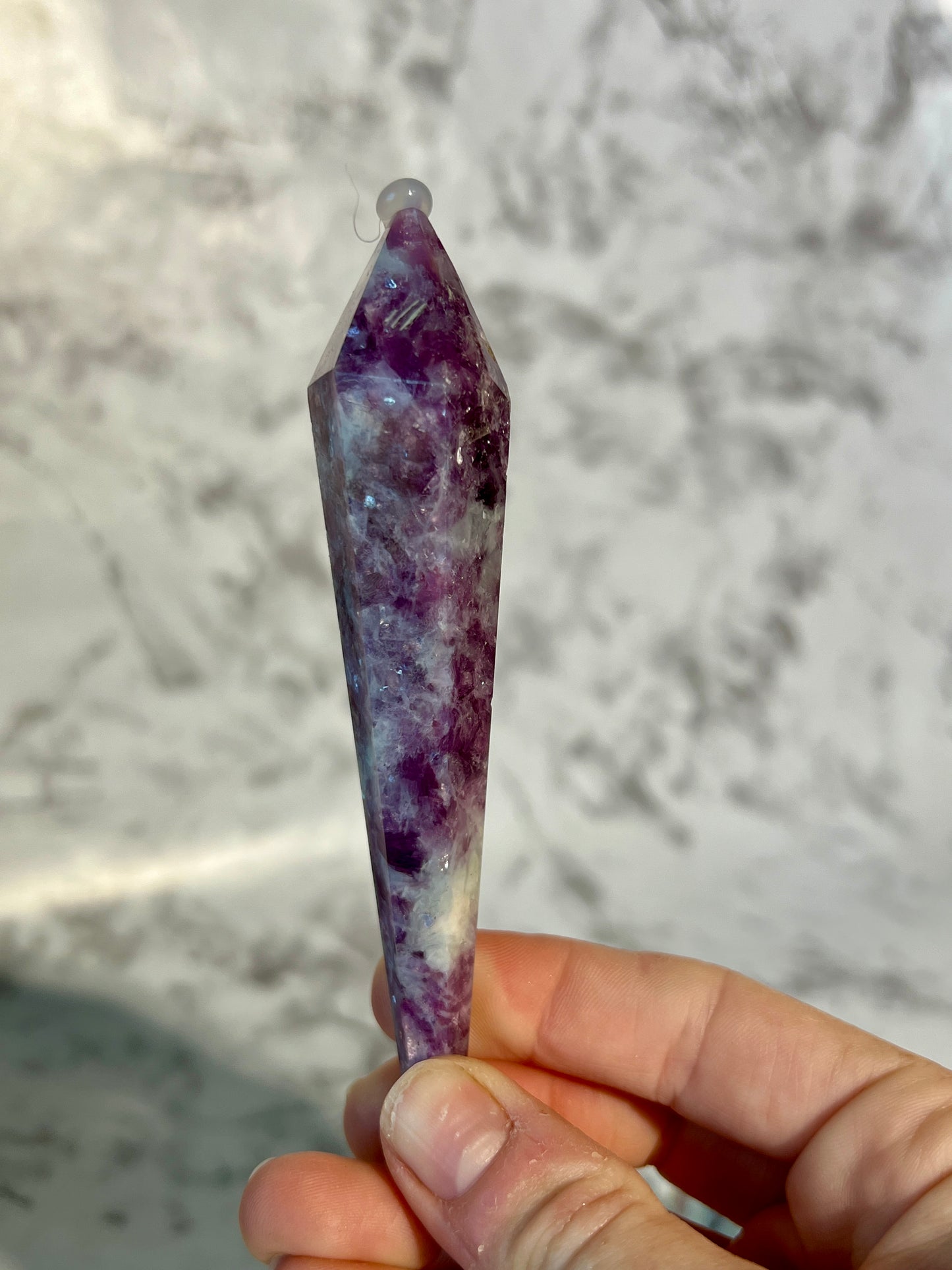 Kunzite & Mica Scepter Carving