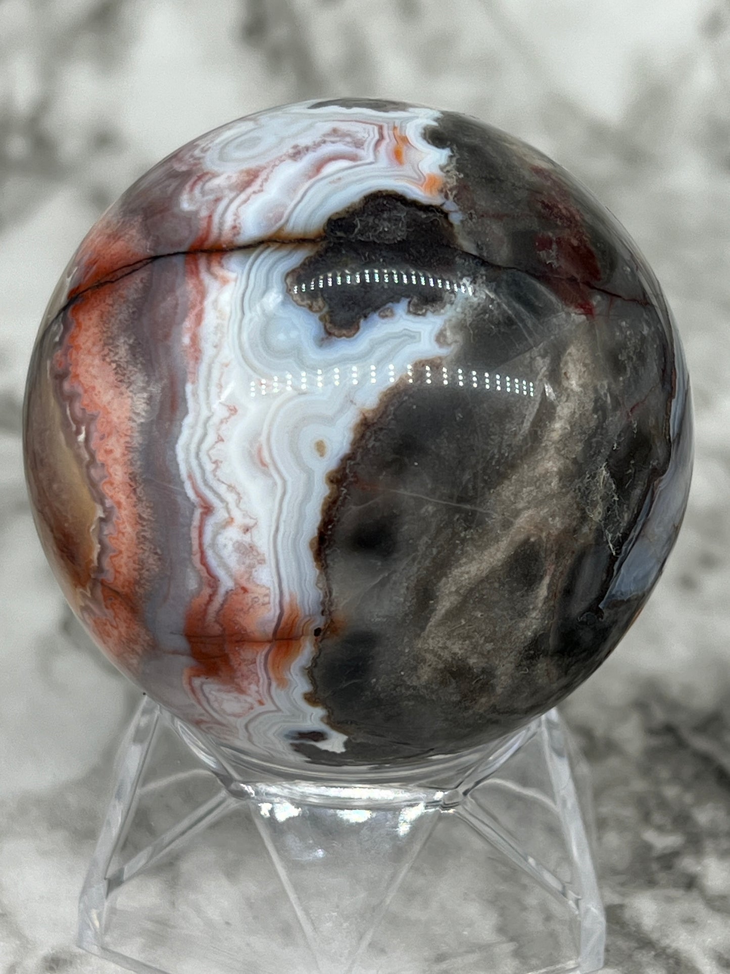 Mexico Crazy Lace Agate Sphere