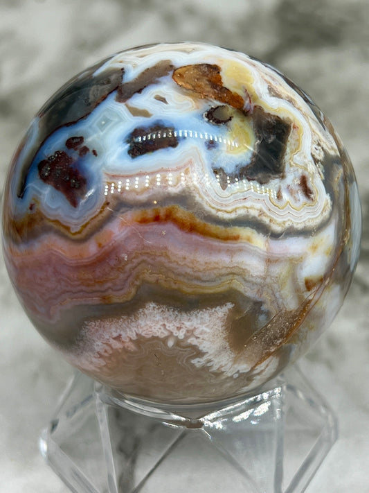 Mexico Crazy Lace Agate Sphere