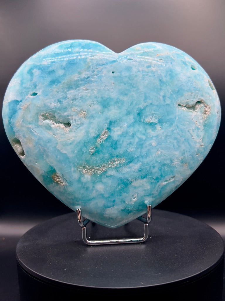 Blue Aragonite XL Heart