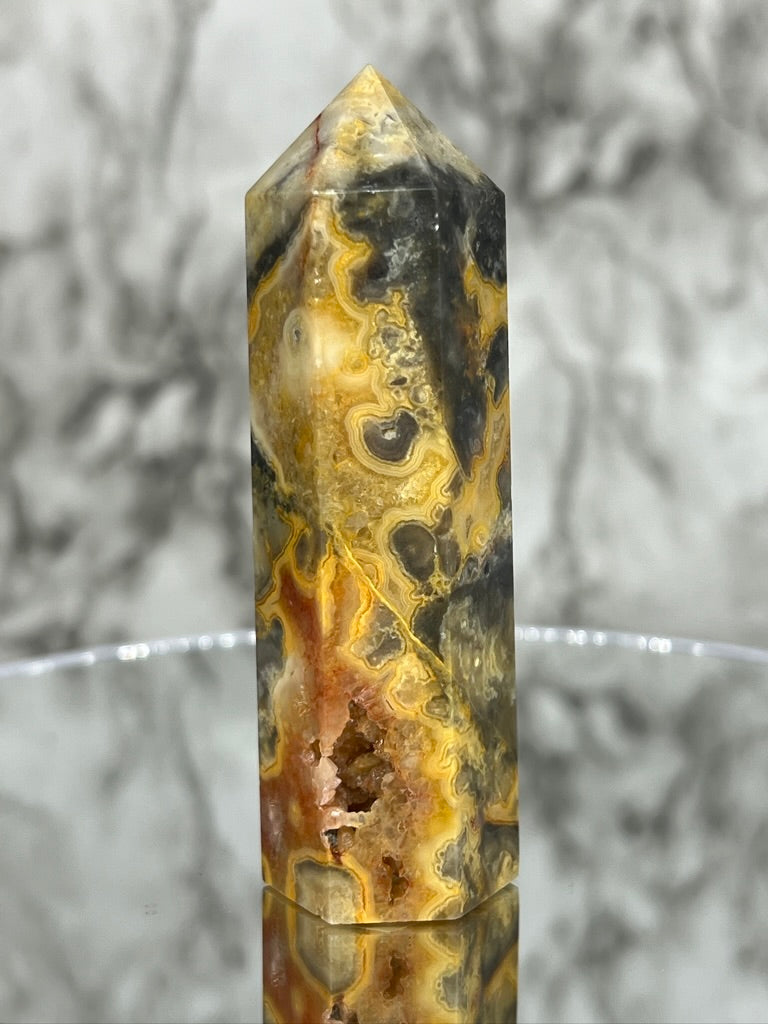 Yellow Crazy Lace Agate Point