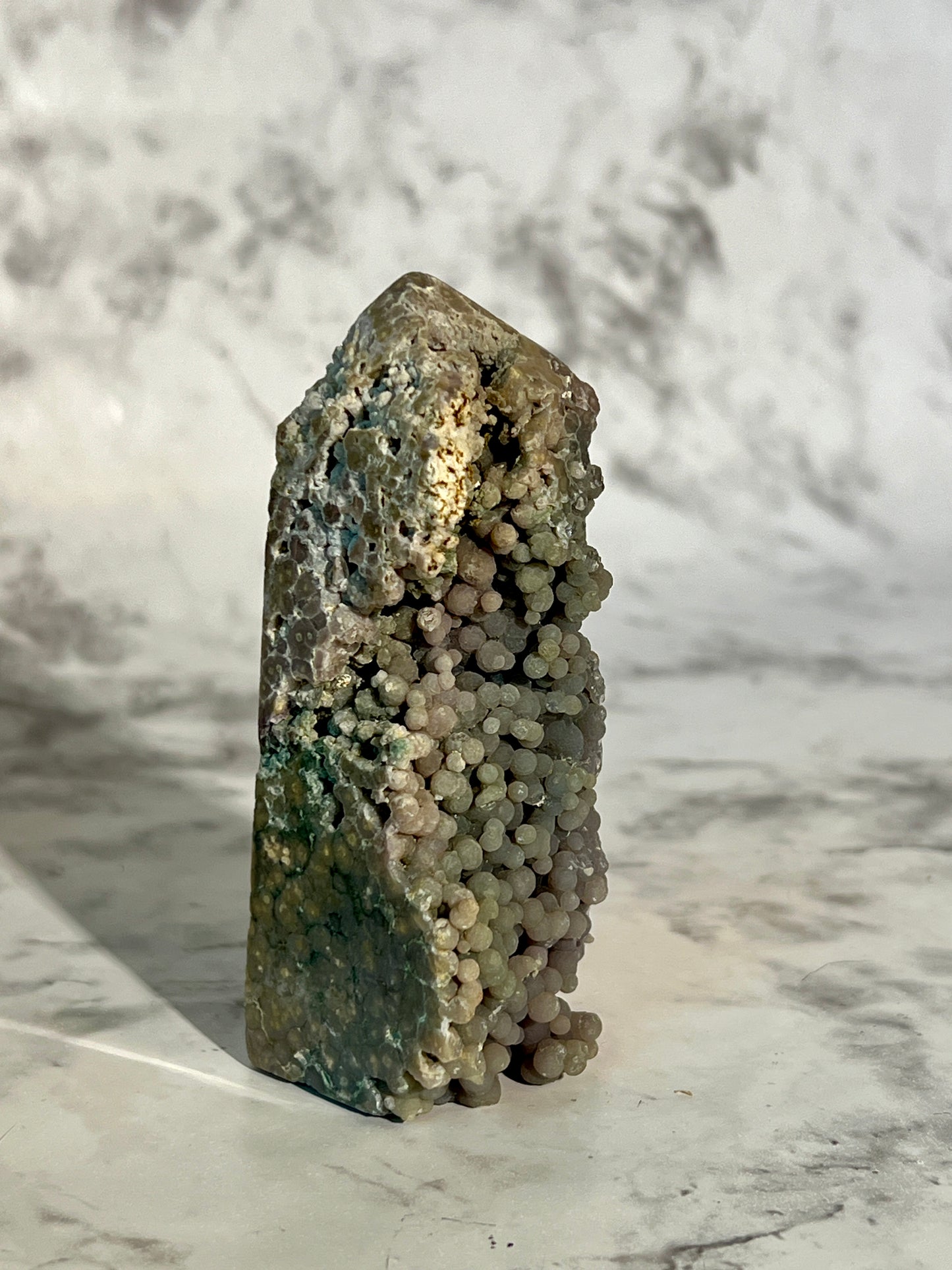 Grape Agate Specimen Tower