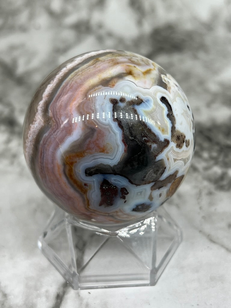 Mexico Crazy Lace Agate Sphere