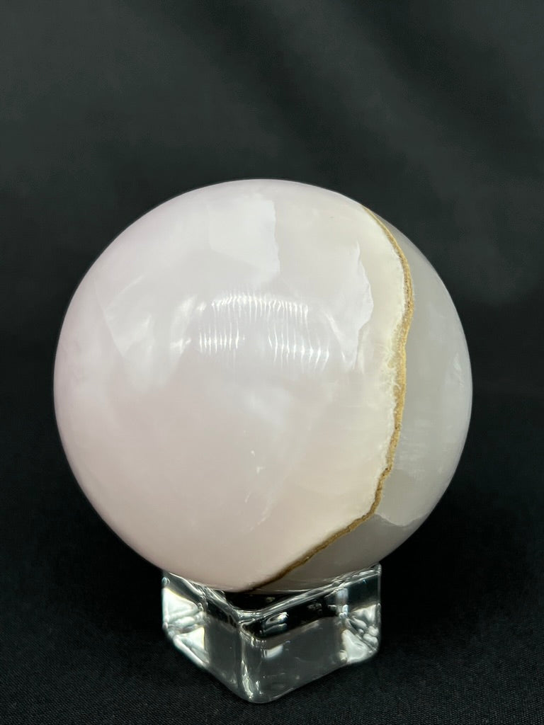 UV-Reactive Smokey-Pink Mangano Sphere