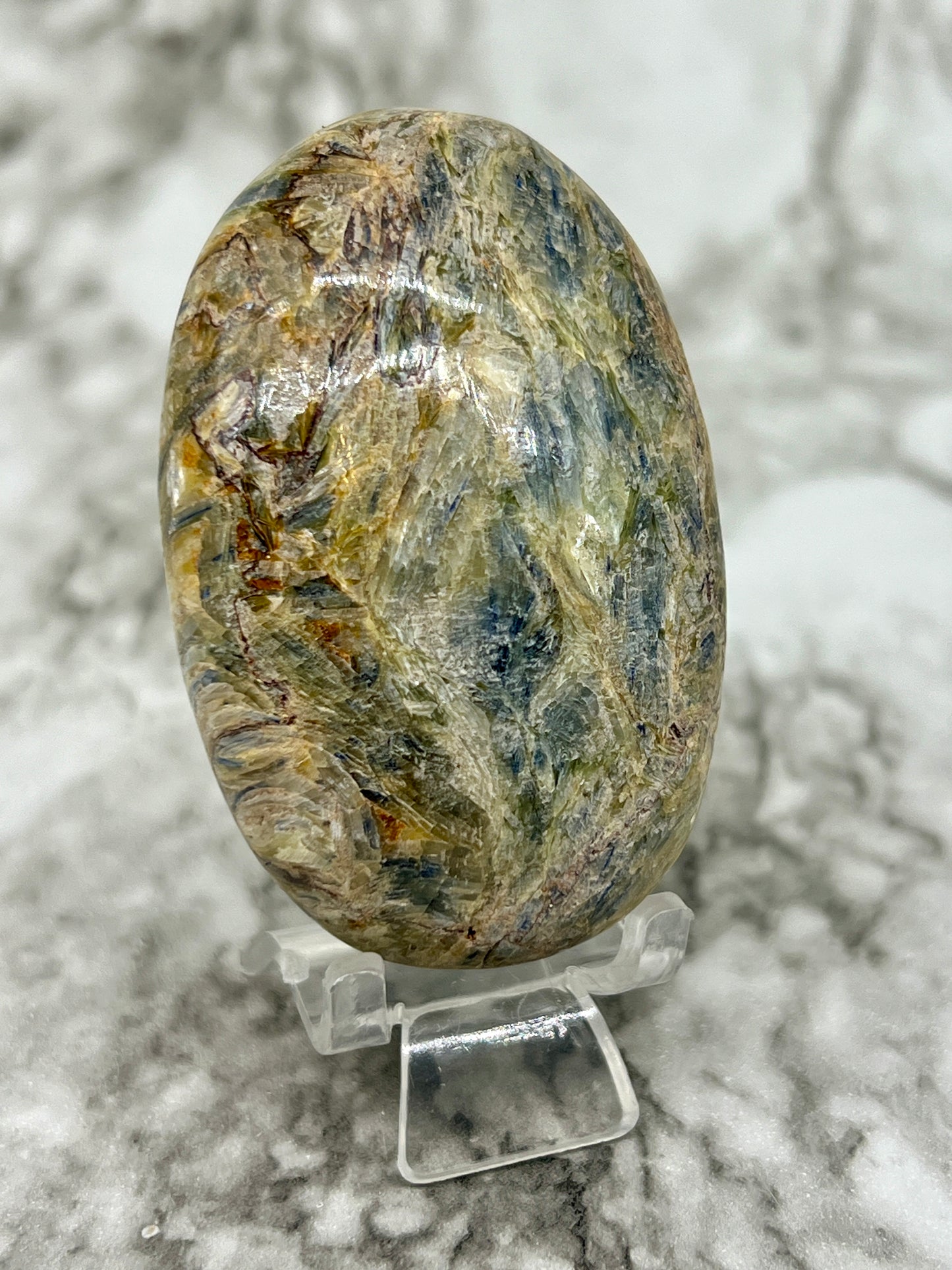 Blue & Green Kyanite Palm Stone