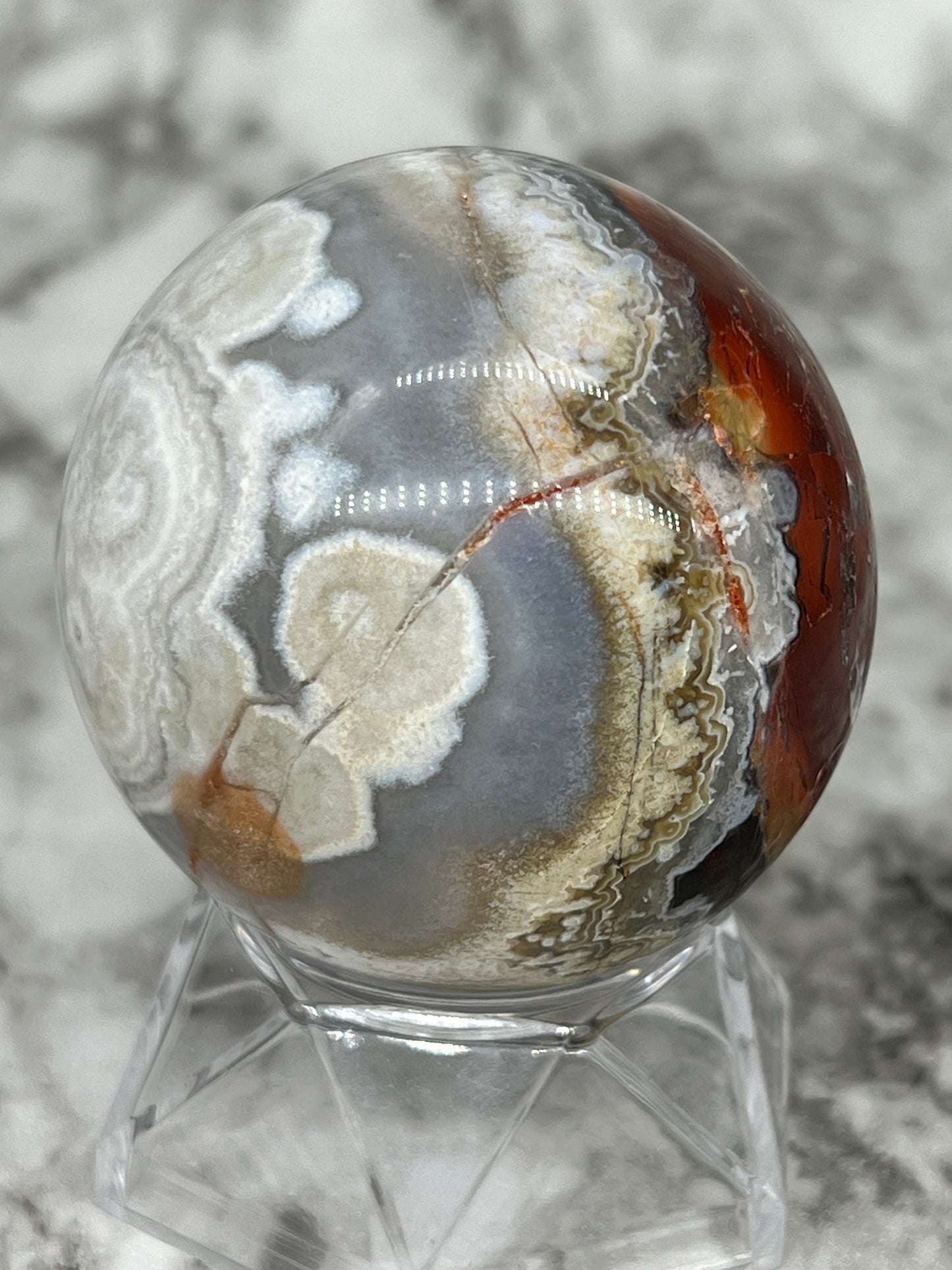 Mexico Crazy Lace Agate Sphere