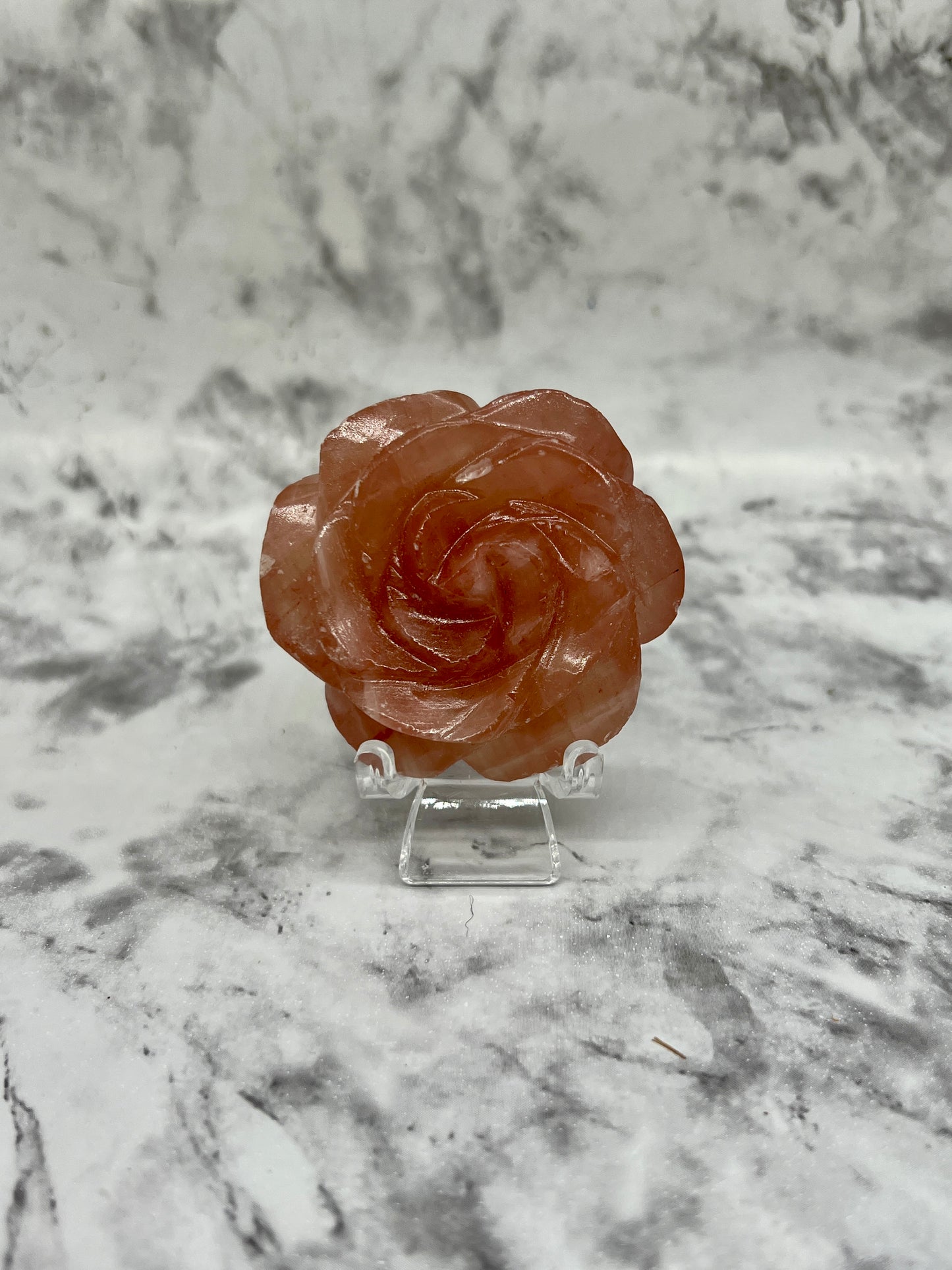 Rose Calcite Rose Carving