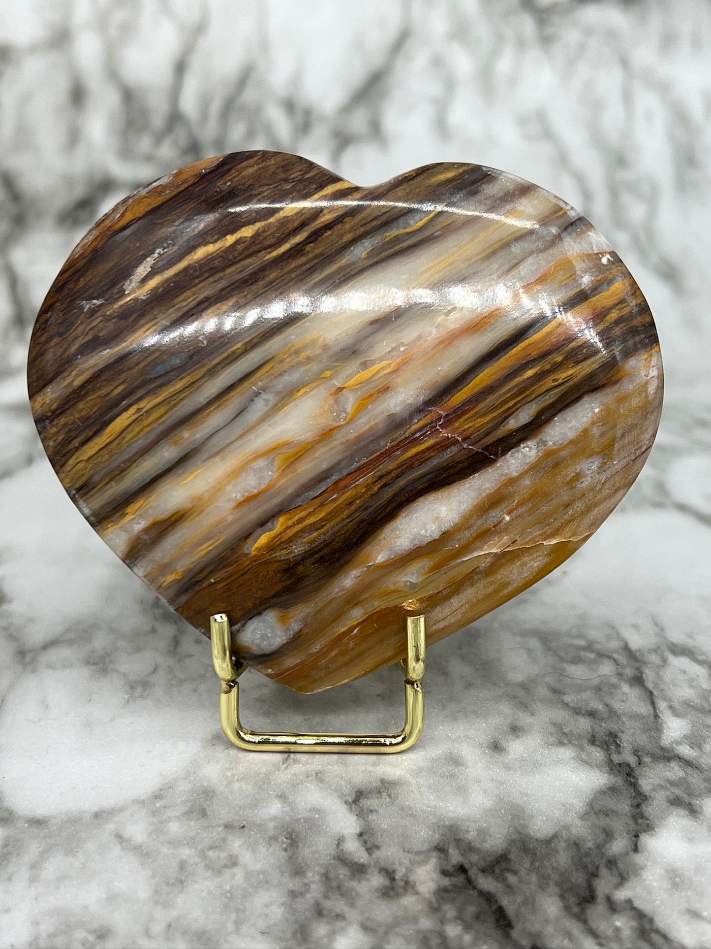 Pakistani Banded Jasper Large Heart