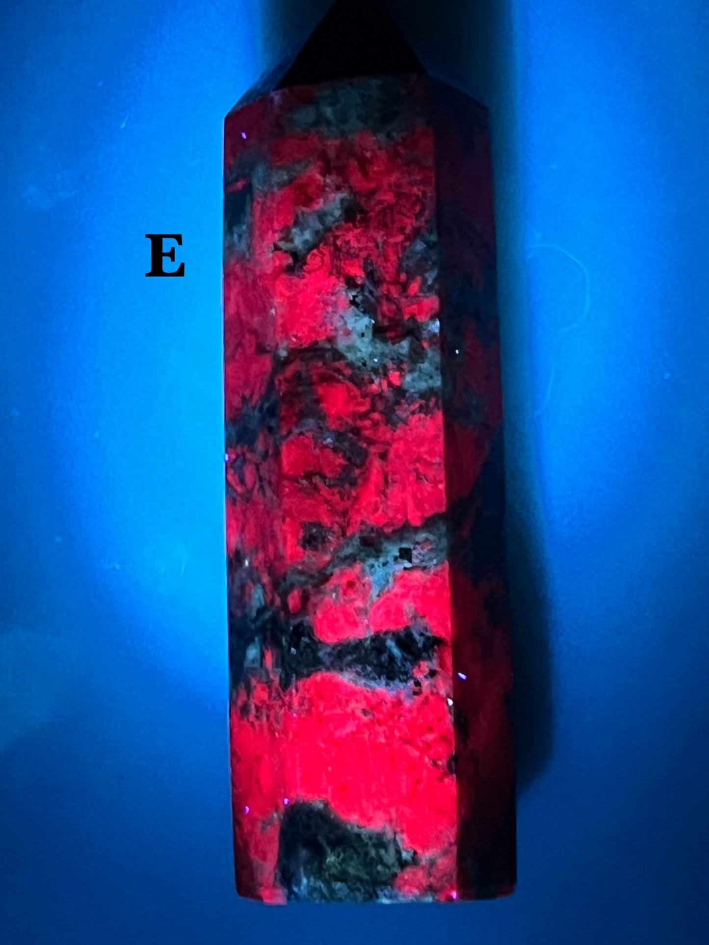 UV-Reactive Ruby Fuchsite Point