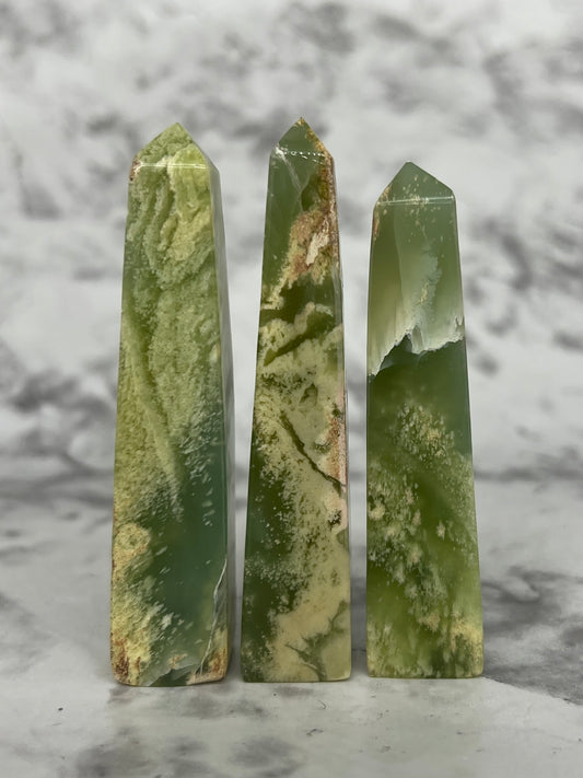 Serpentine Jade Mini Towers