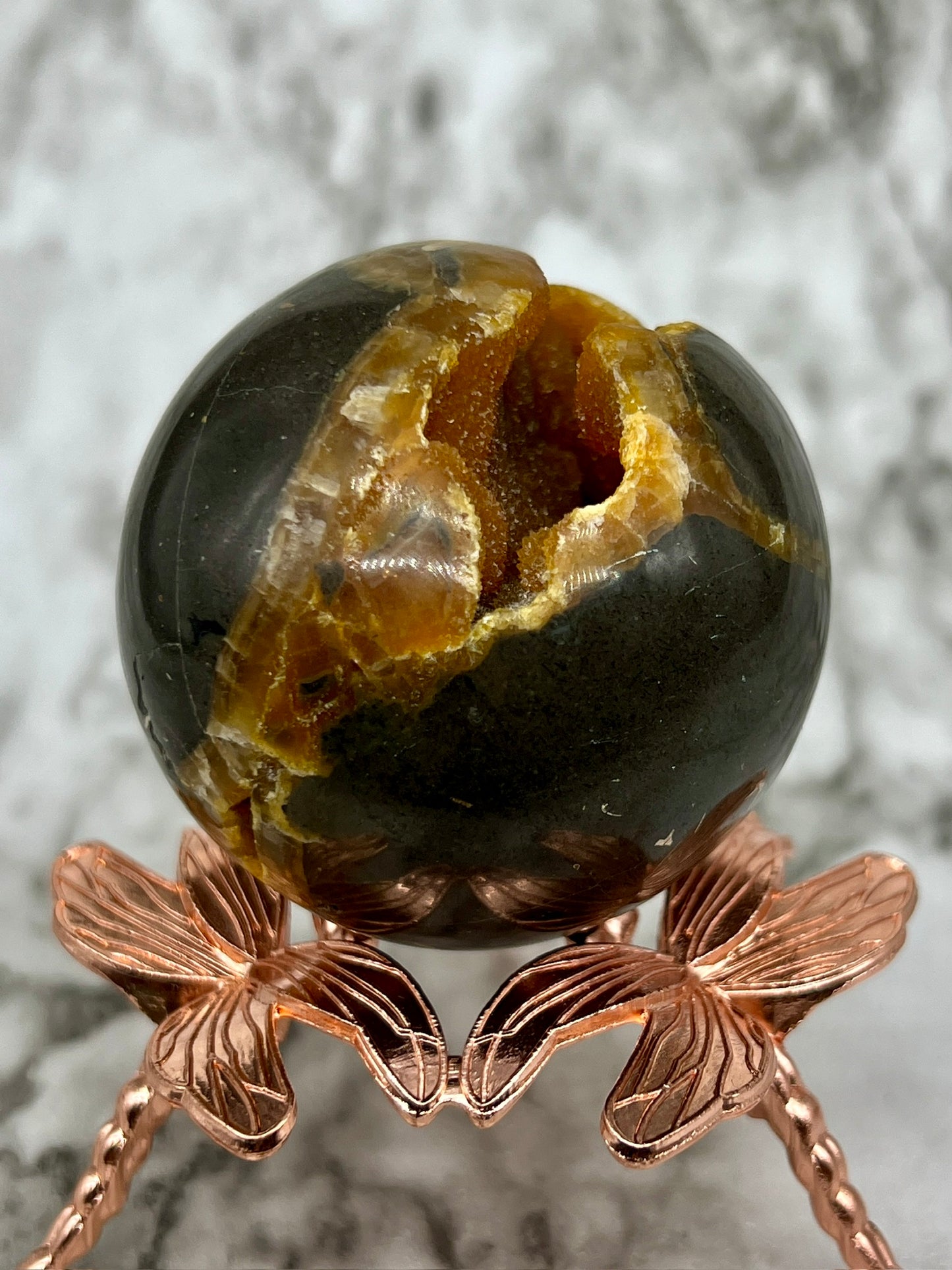 Septarian Druzy Sphere