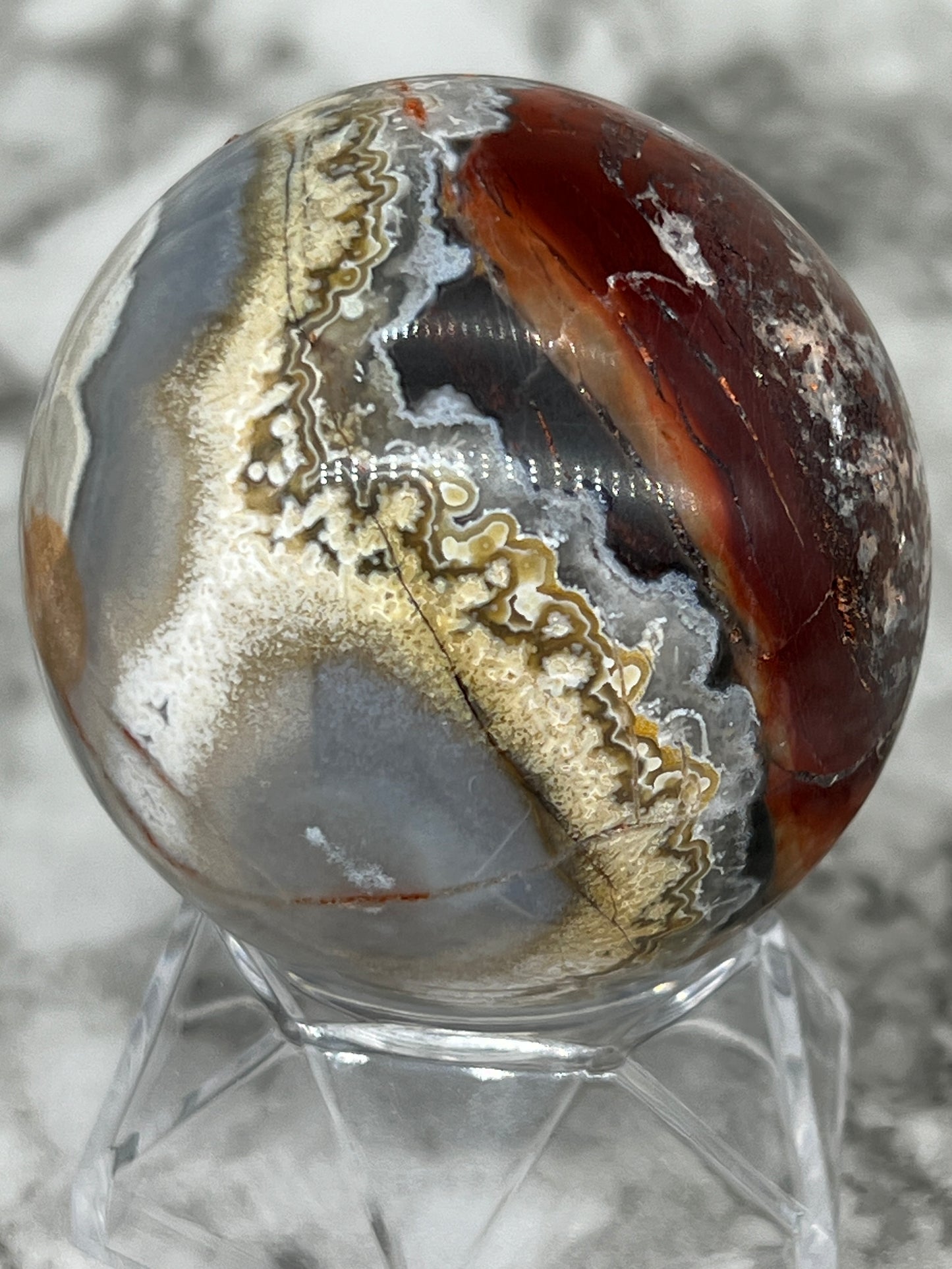 Mexico Crazy Lace Agate Sphere