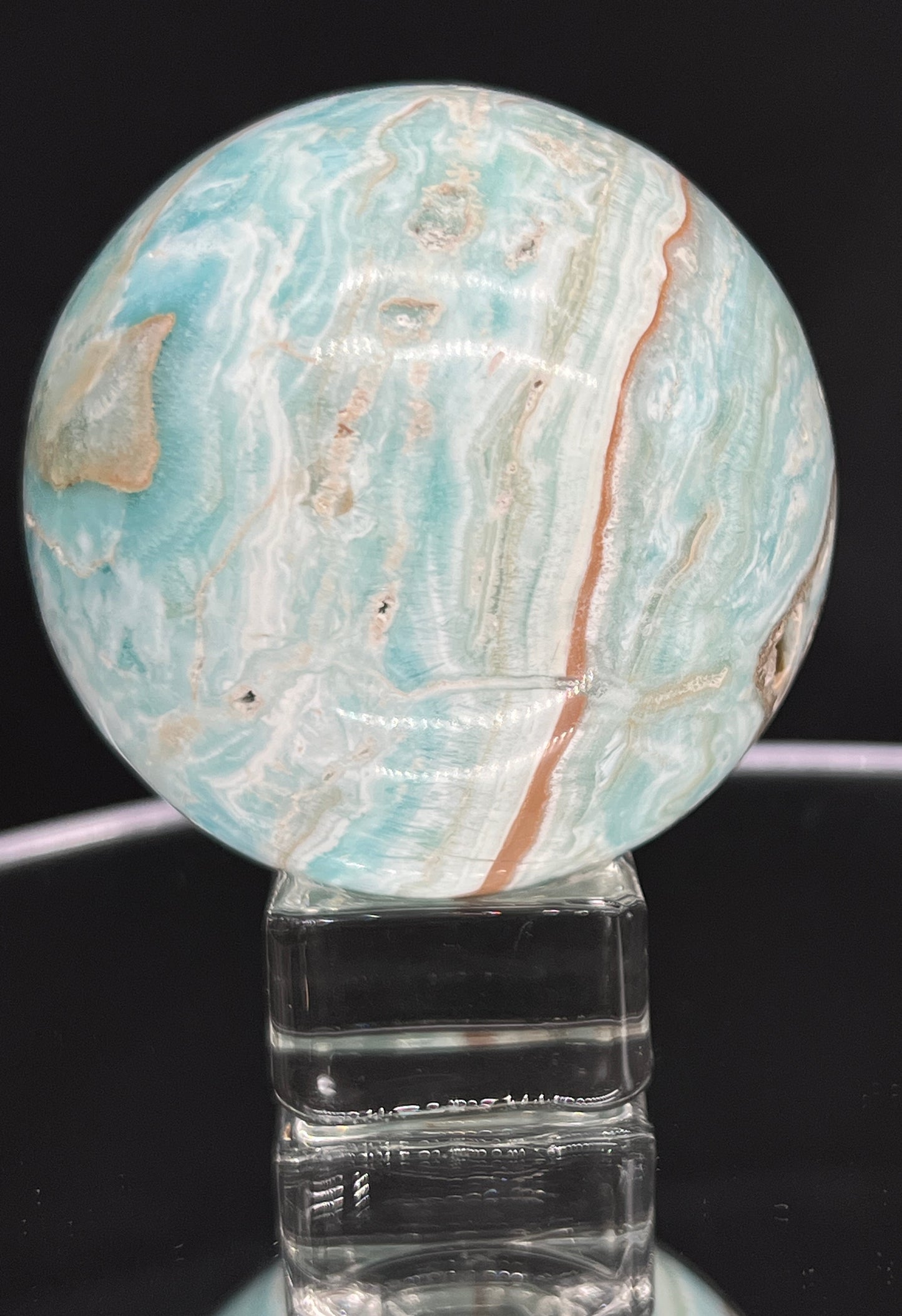 Blue Aragonite Sphere