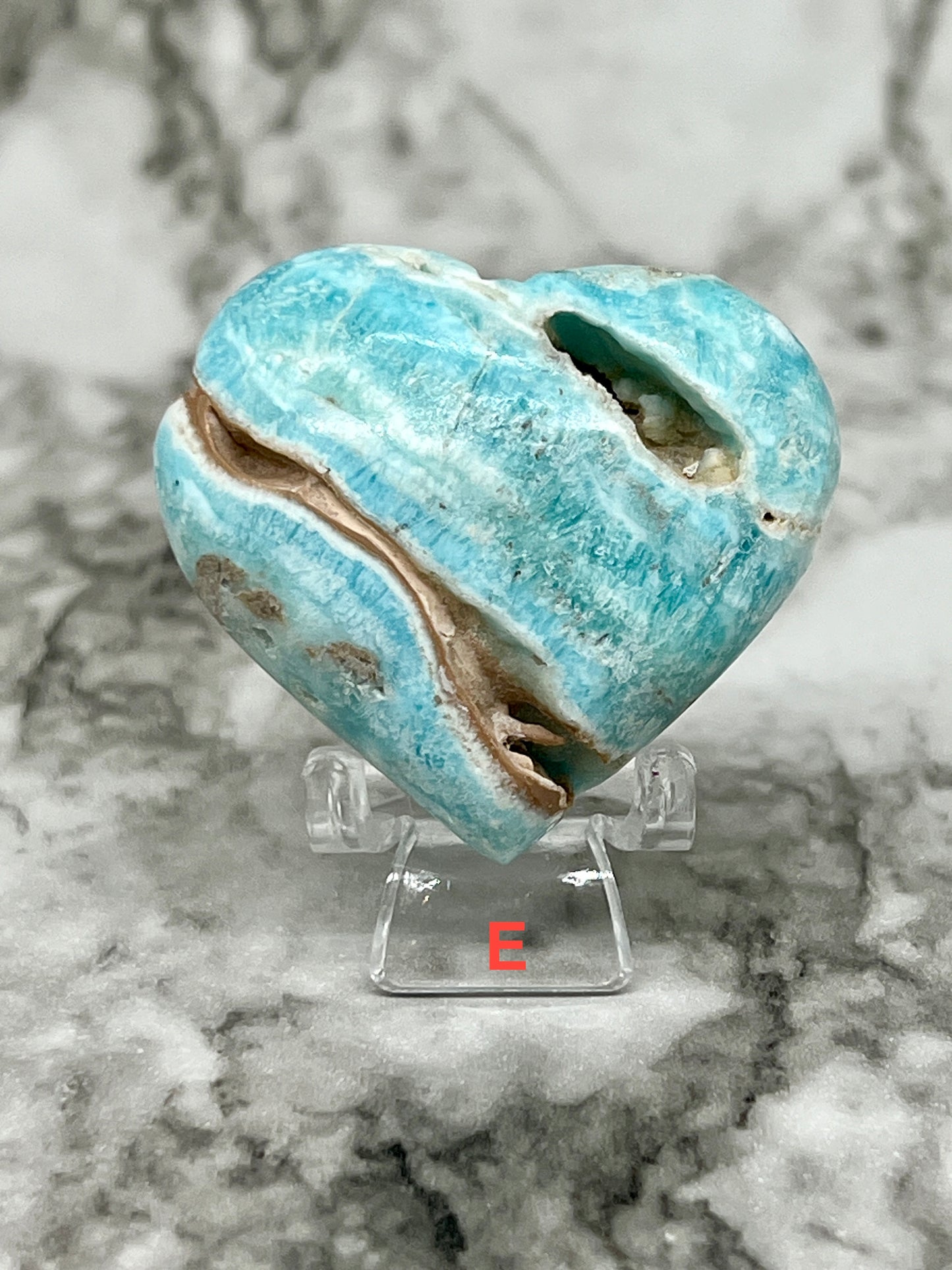 Blue Aragonite & Smithsonite Heart