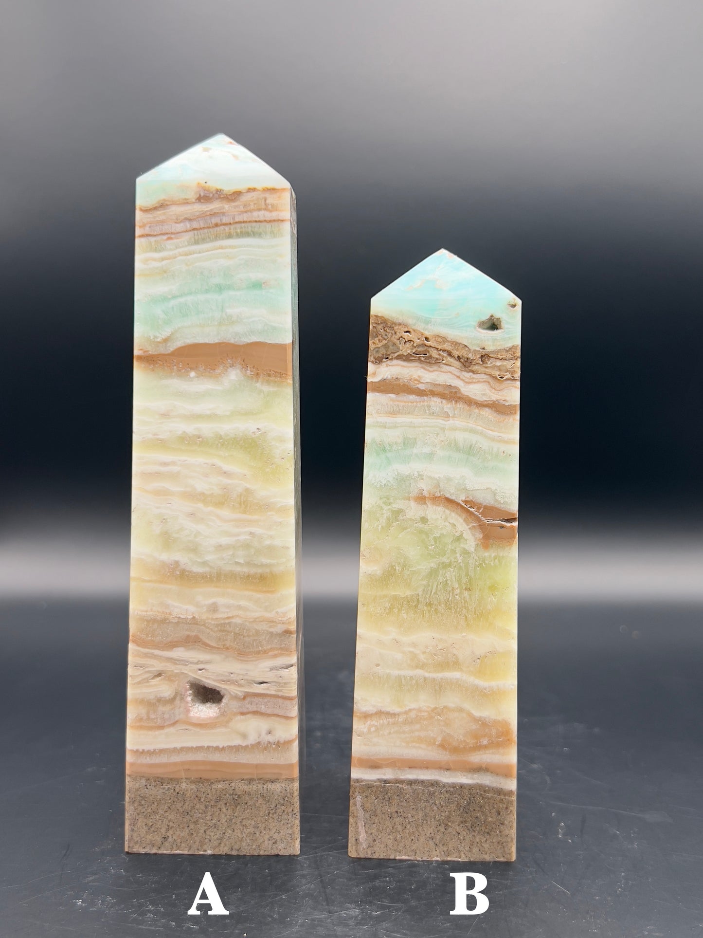 Caribbean & Lemon Calcite Tower