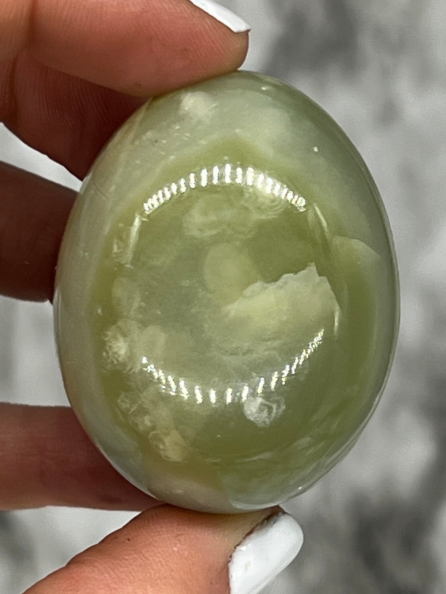 Green Onyx Egg Carving