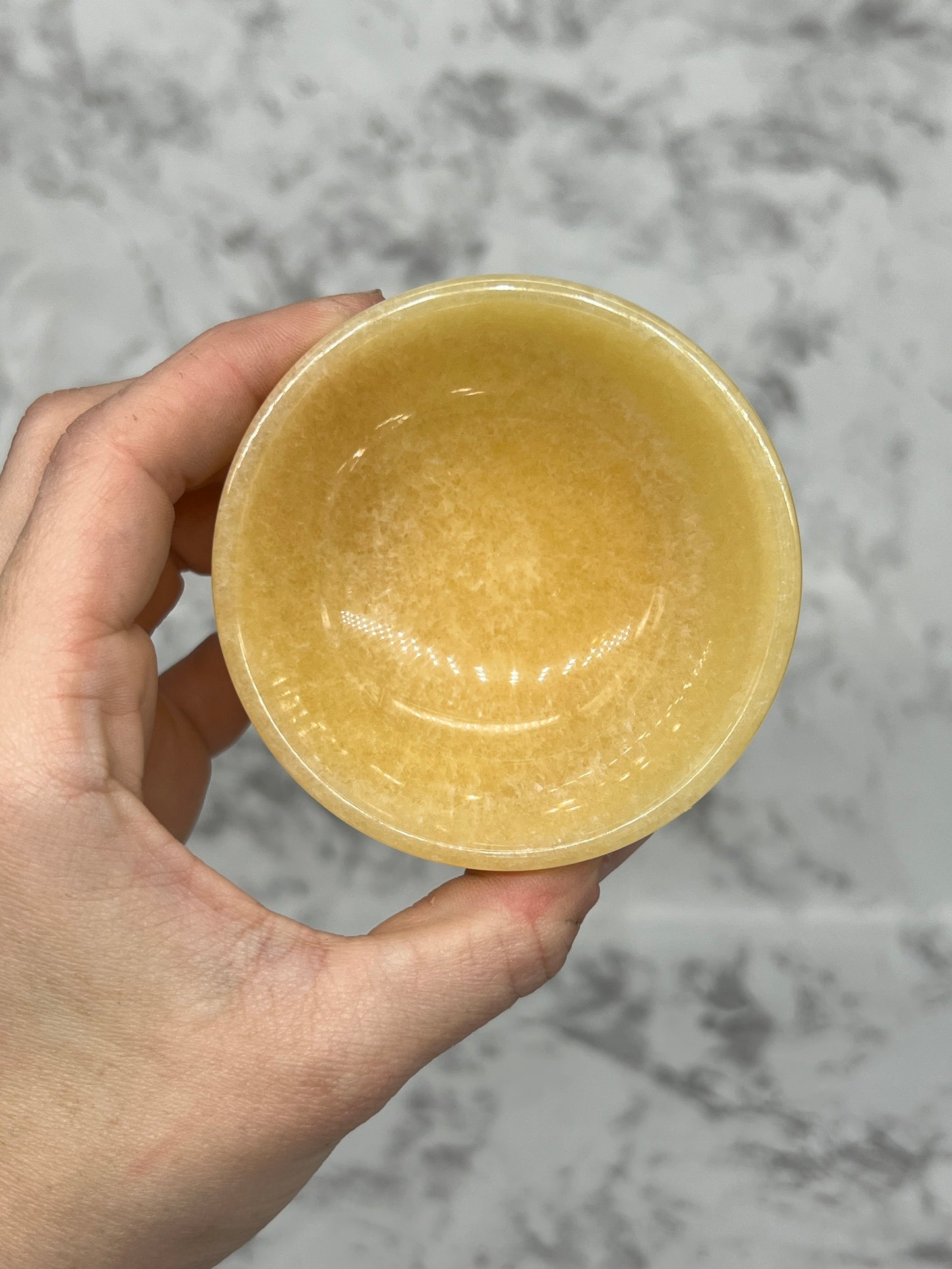 Orange Calcite Mini Bowl / Carving