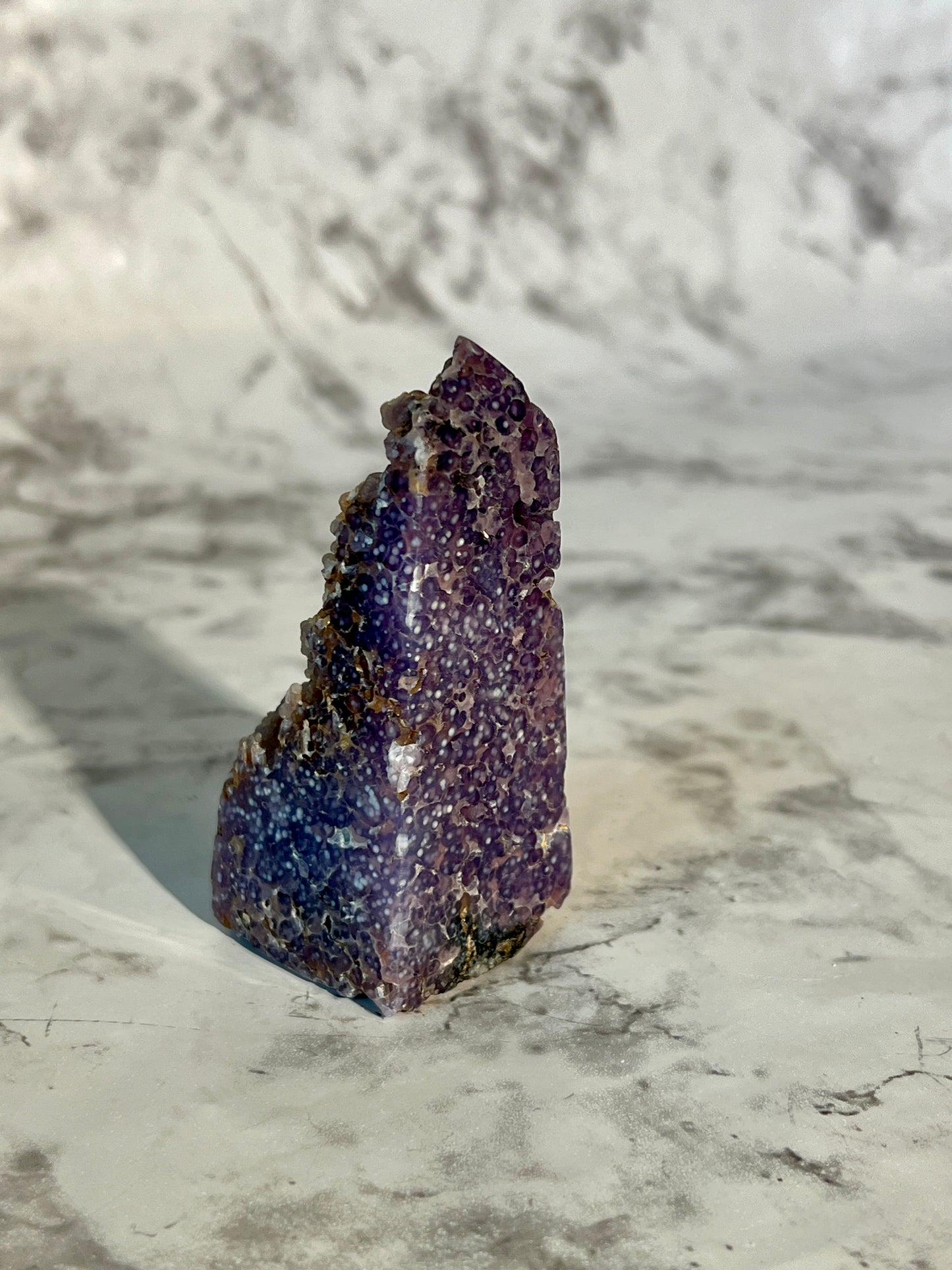 Grape Agate Specimen Tower