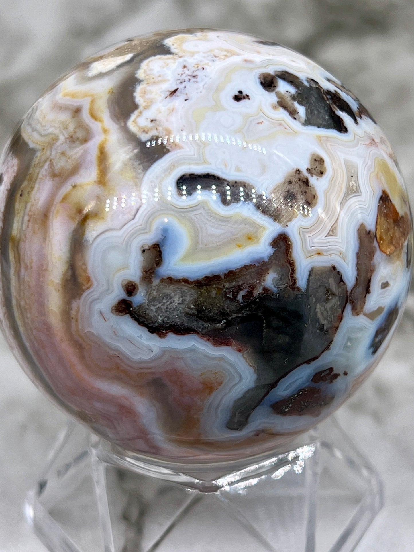 Mexico Crazy Lace Agate Sphere