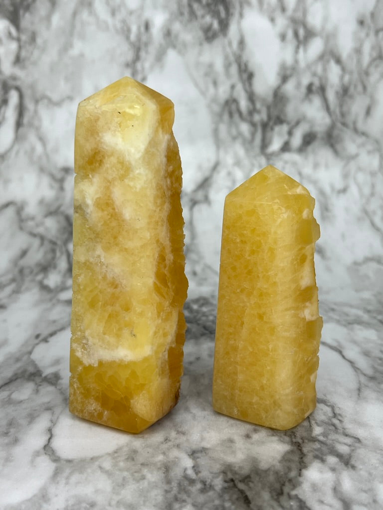 Orange Calcite Specimen Tower