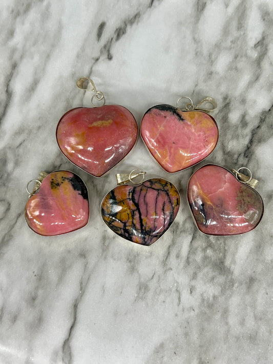 Rhodonite Heart Pendant