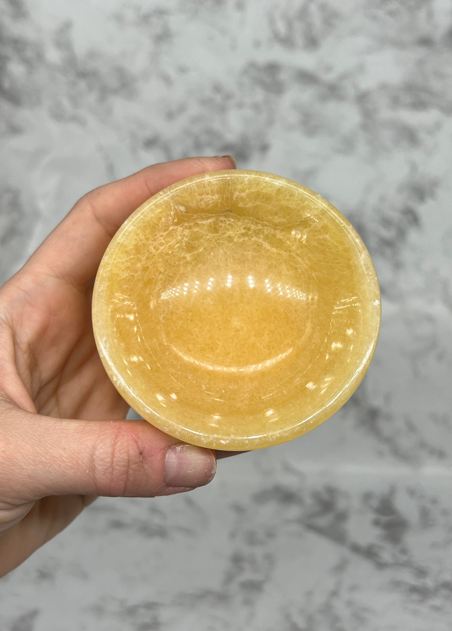 Orange Calcite Mini Bowl / Carving