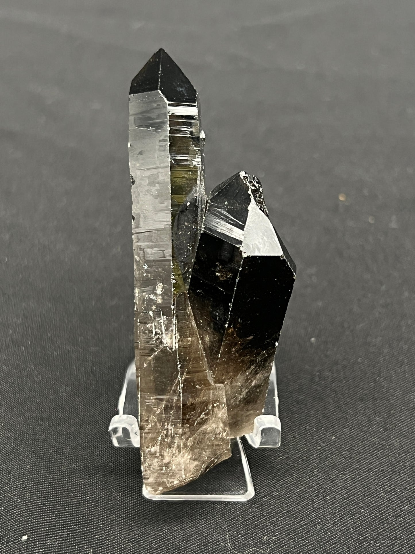 Smokey Quartz Specimen with Rainbow Inclusions