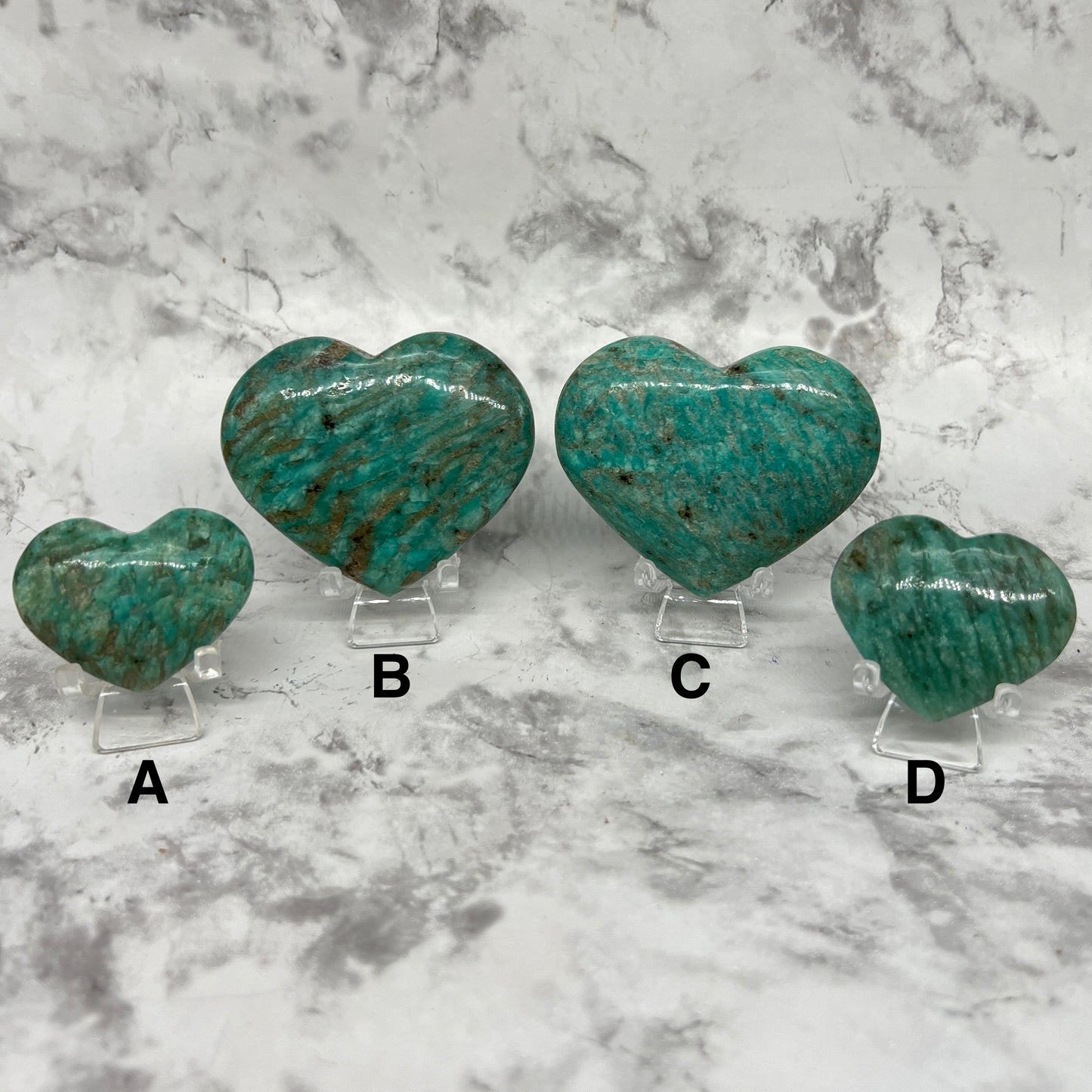 Amazonite & Smokey Quartz Heart