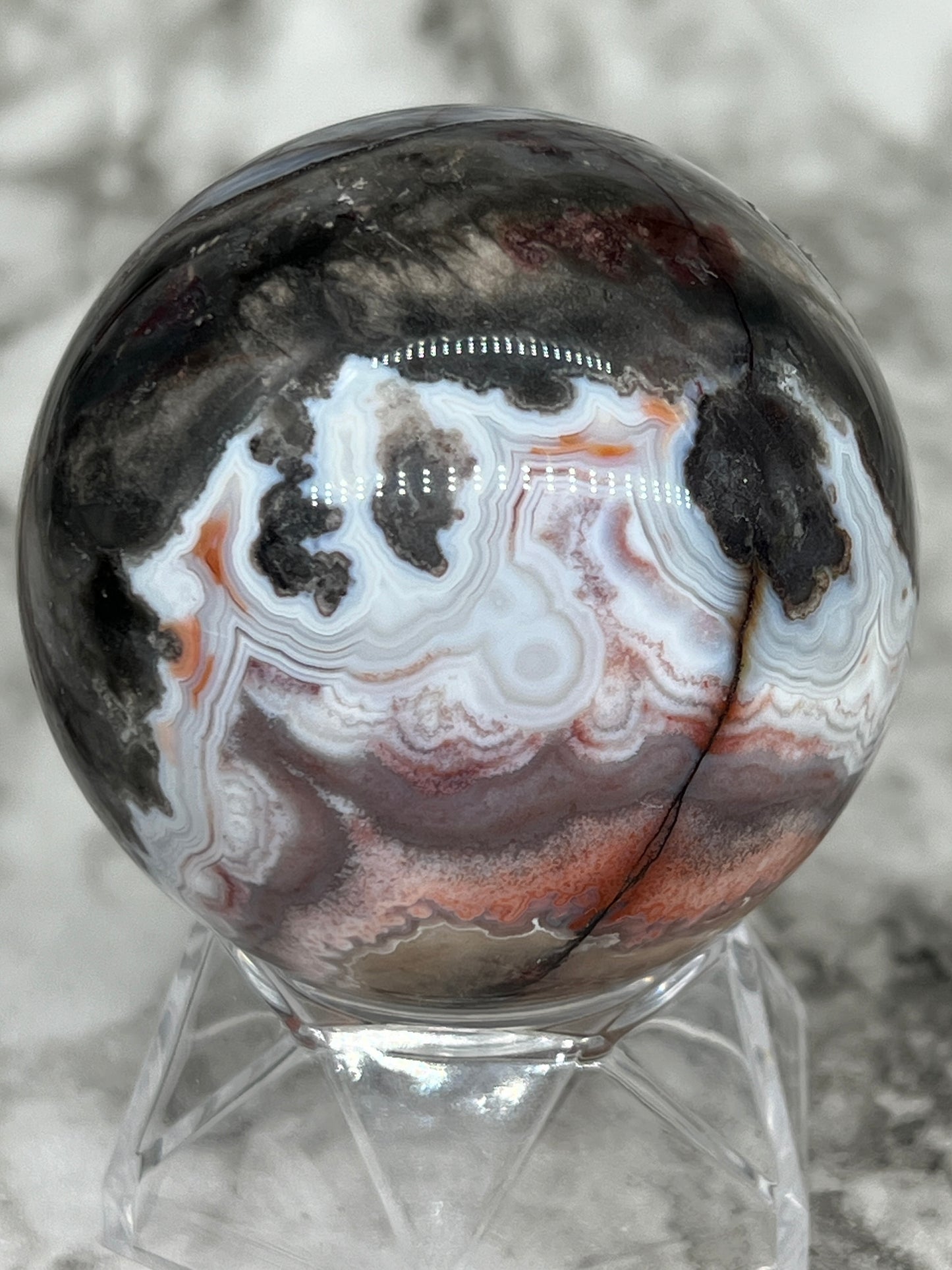 Mexico Crazy Lace Agate Sphere