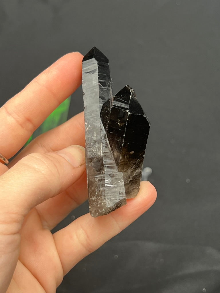 Smokey Quartz Specimen with Rainbow Inclusions